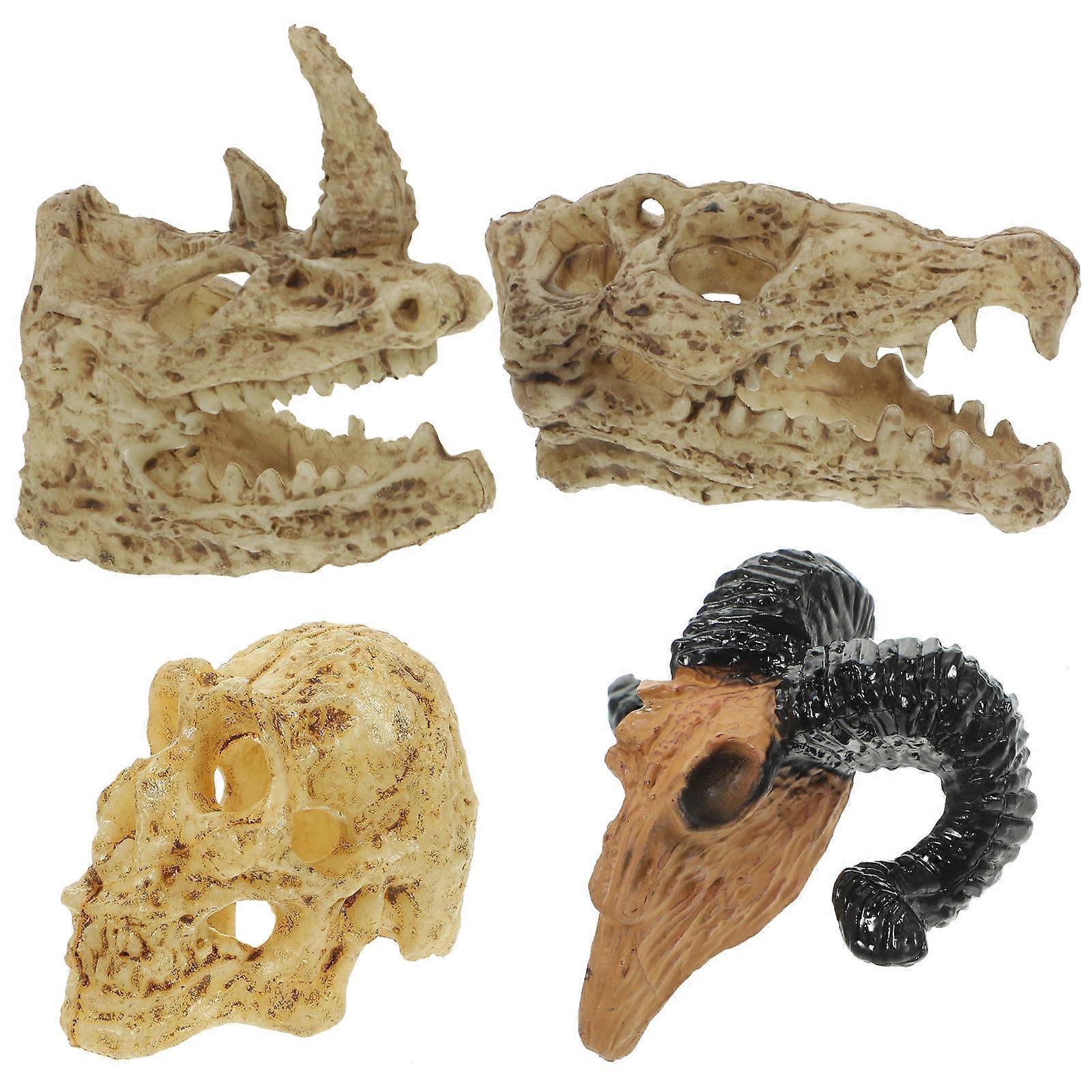 Animals Skull Decor Plastic Miniature Skull Model 20Pcs Set