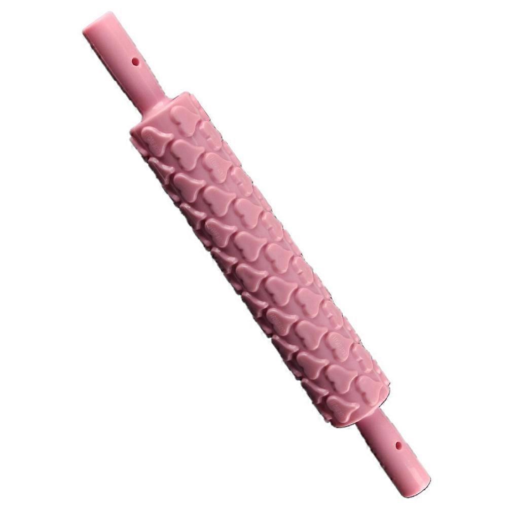 Sugarcraft Cake Decoration Tool Embossed Rolling Pin with 2Pcs for Fondant