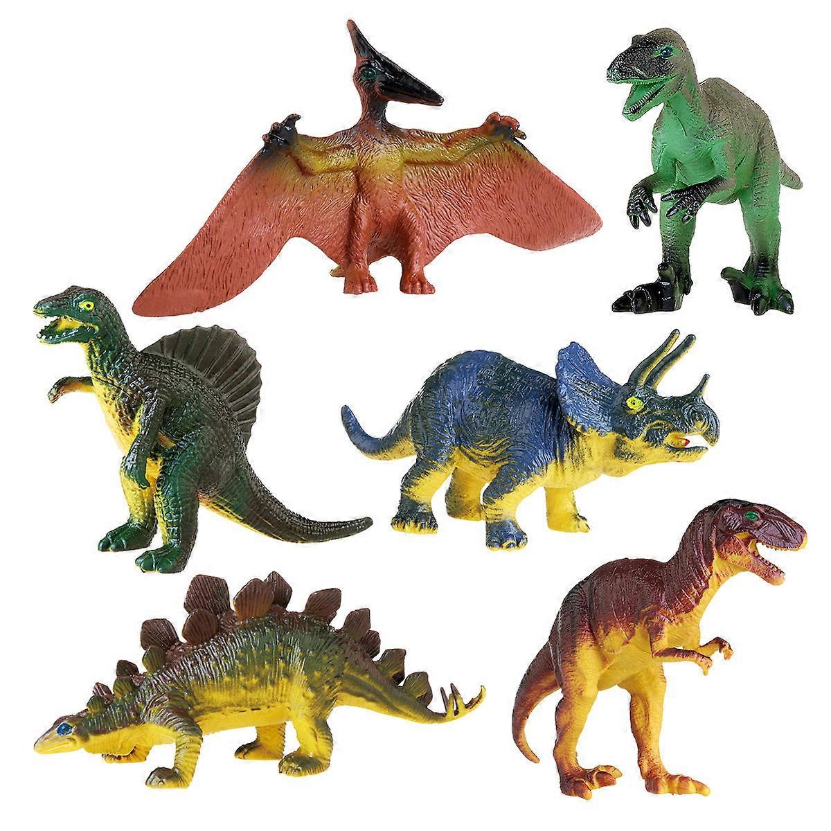 Dinosaur Toys 3Pcs LEORX Dinosaurs Educational Toy Gift For Children Assorted Color Approx 11-14cm in Length Featuring Various Designs