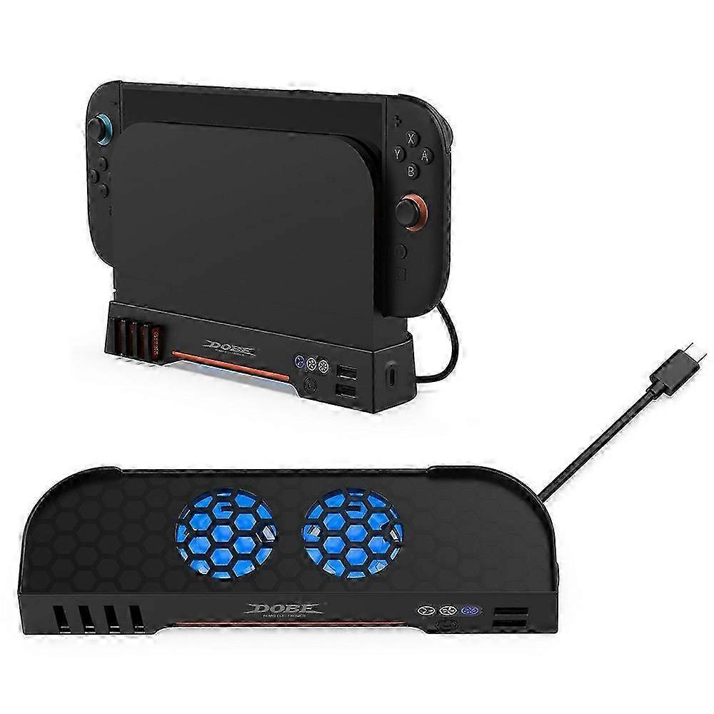 2025 DOBE TNS-31111 Compatible For Nintendo Switch 2 Heat Dissipation Dual Fan Cooling Stand with RGB Light