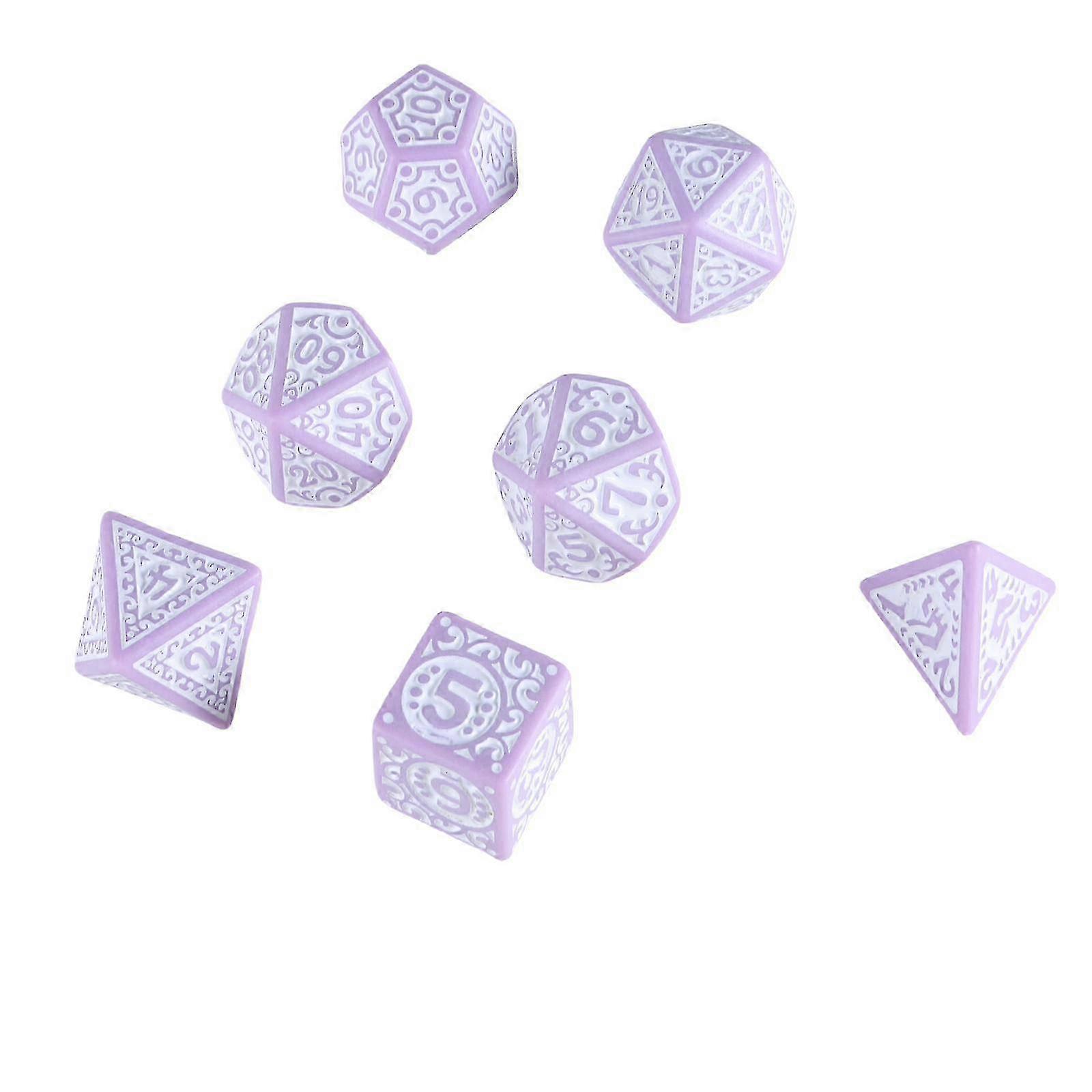 7Pcs Polyhedral Dices Multi-Sided Acrylic Dices Role Playing Table Game Dices Hollow Pattern Game Dices Easy to Use