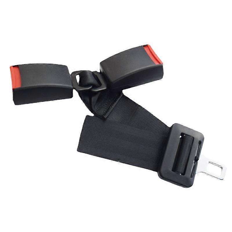 Car Rear Seat Safety Belt Splitter – 1-to-2 Extension Connector, Universal Fit
