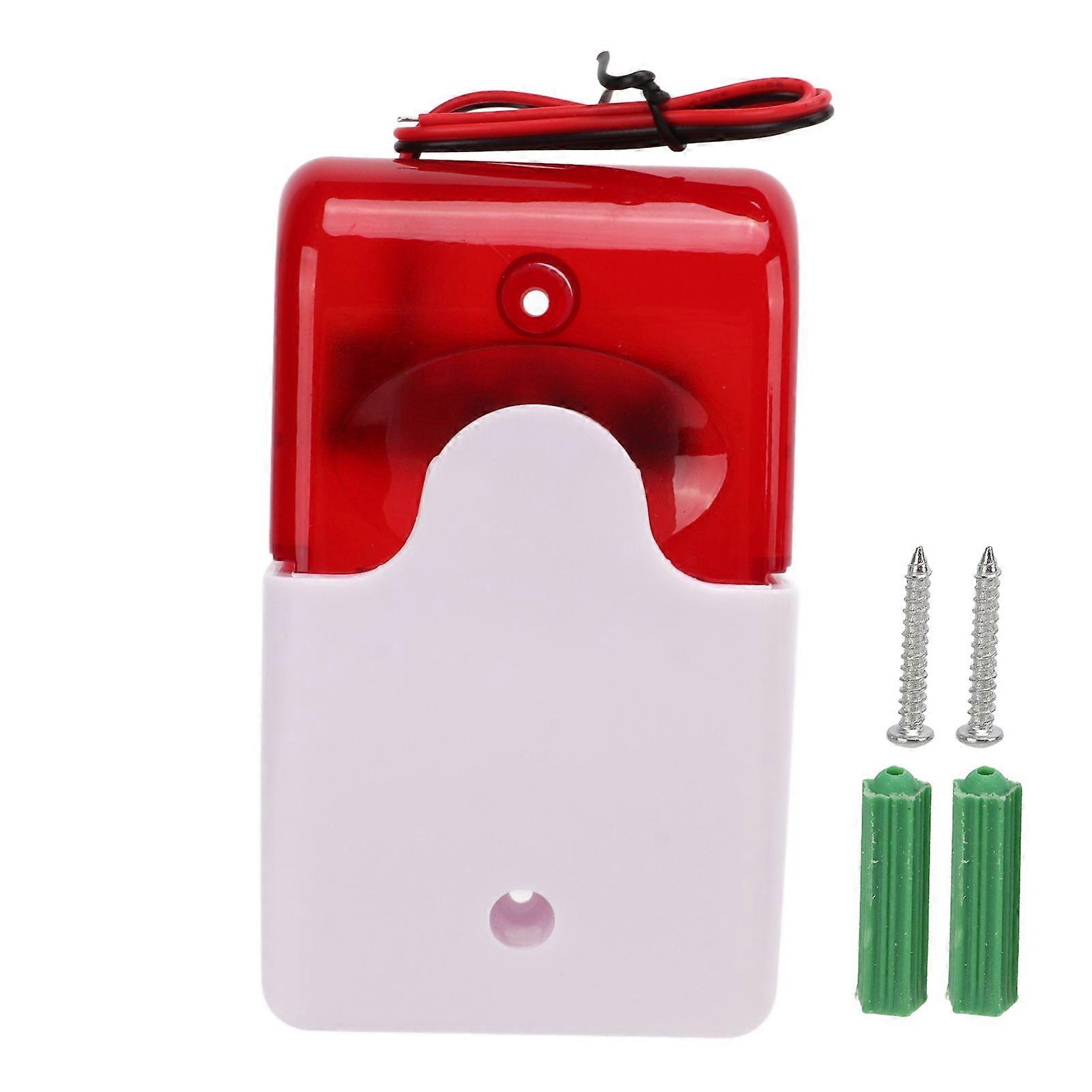 Sound Light Alarm Red Flash Good Insulation Impact Resistant Security Warning Device24V
