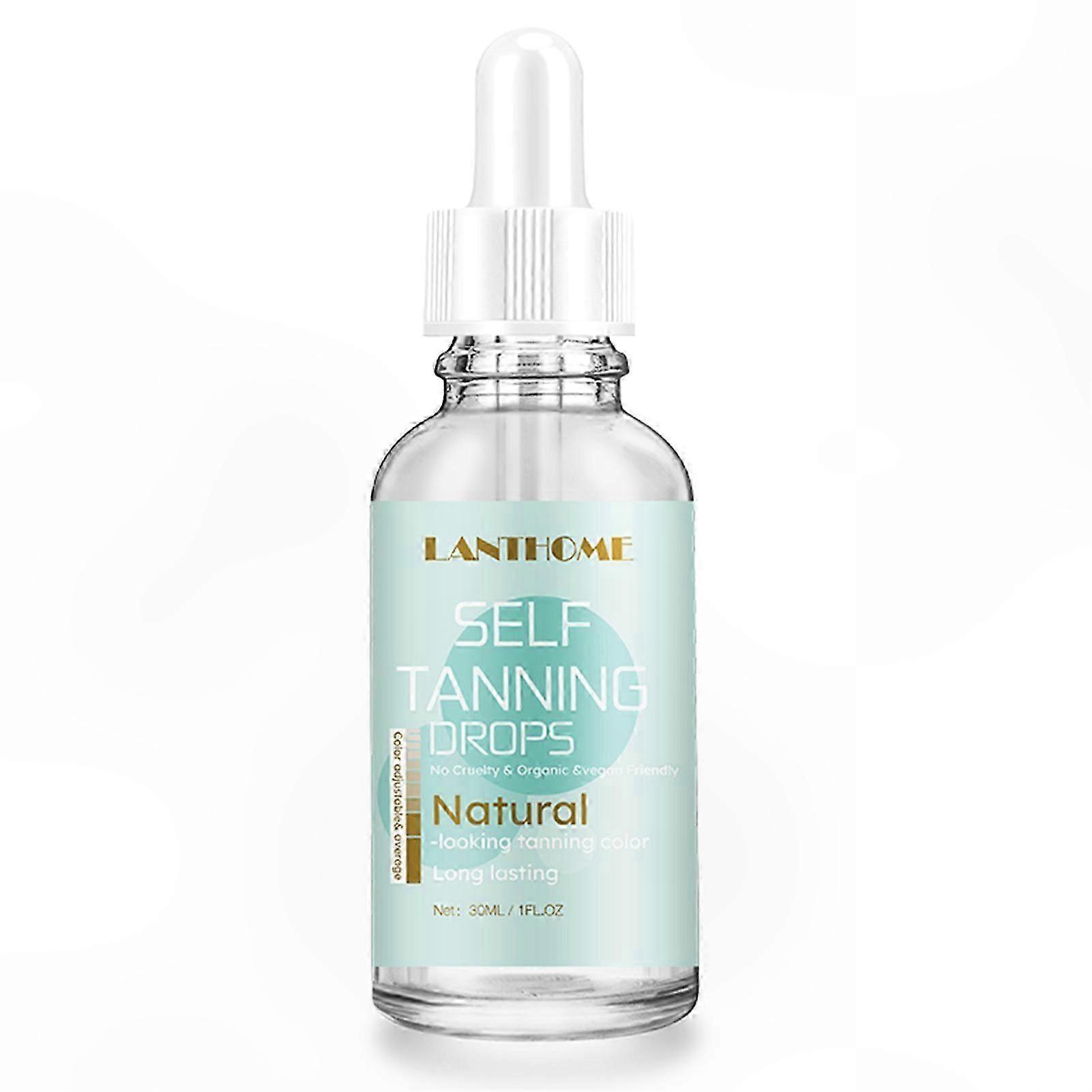 Self Tanning Drops 30ml, Non-Sticky Quick Tan with Adjustable Color for Natural Glow Non-Comedogenic & Lightweight Formula