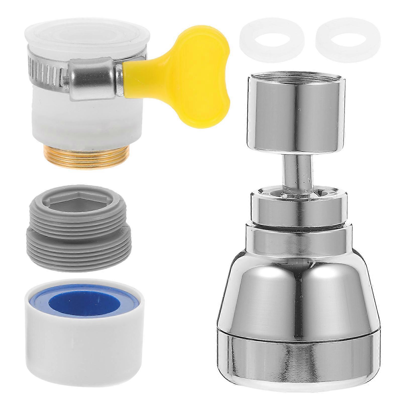 5Pcs Rotatable Faucet Sprayer Head Kitchen Sink Aerator Featuring 360° Design For Kitchen Faucets Silver Color With Water-saving Function