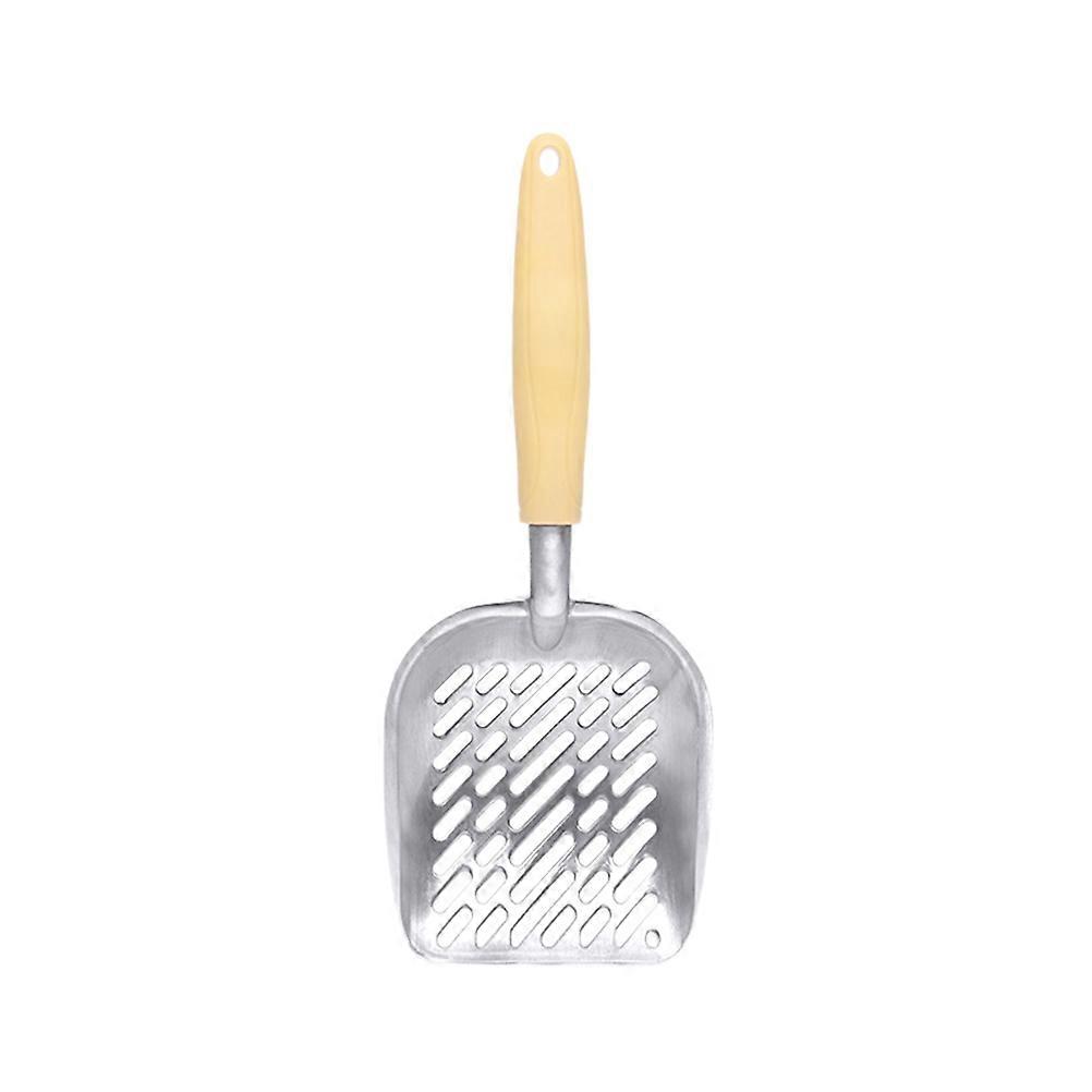 Cat Litter Scoop Durable Metal for Pet Use 2Pcs with Yellow Handle
