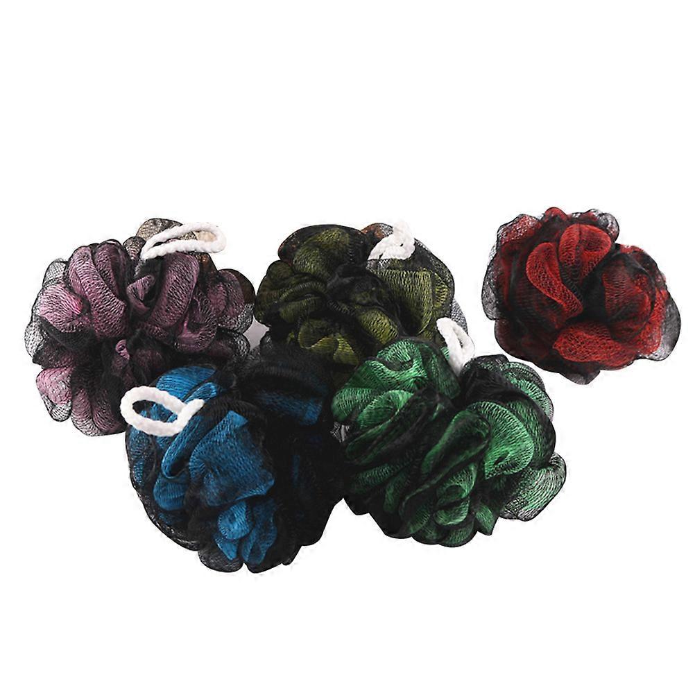 Bath Ball Shower Sponge Mesh Pouf for Bathing 15Pcs Multi