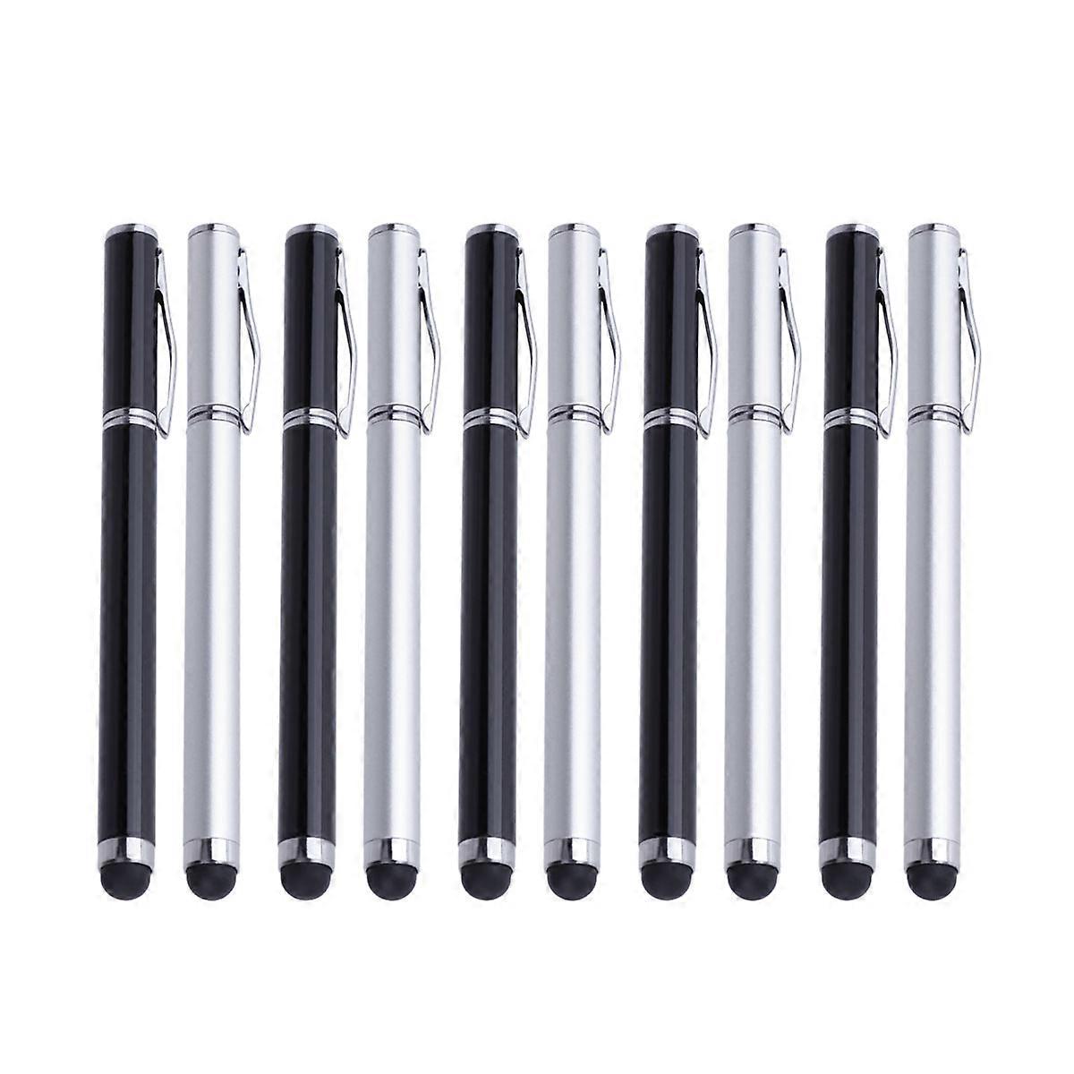 2-in-1 Writing Capacitive Stylus Pen for Tablet Use Ballpoint Pen 20Pcs