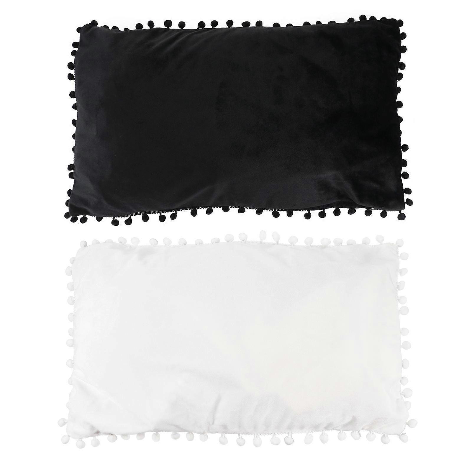 Rectangular Pillow Case Plush Pillow Protector for Home Use 2Pcs