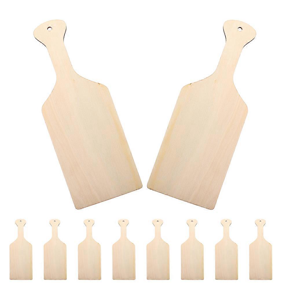 Compact Portable Wood Cutting Board Set Unfinished Boxwood Rectangular For Diy Enthusiasts 9.4×3.1×0.1in 10Pcs