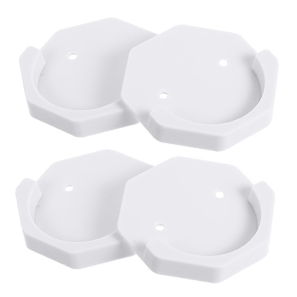 ABS Curtain Rod Holders for Wall Mount with Adhesive Support 12Pcs