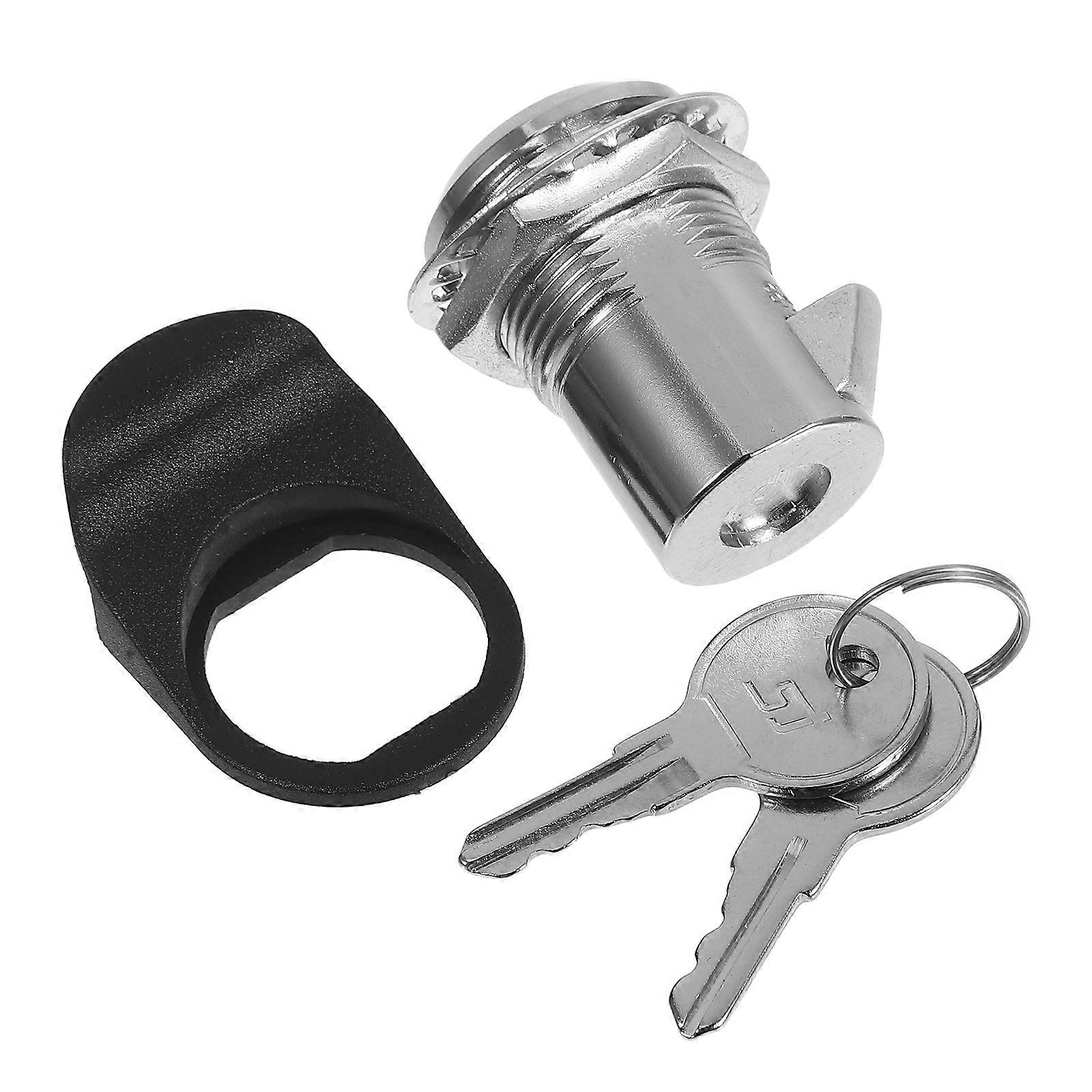 Box Lock Push Button Retractable Impact Lock with Round Head 3Pcs for Industrial Doors
