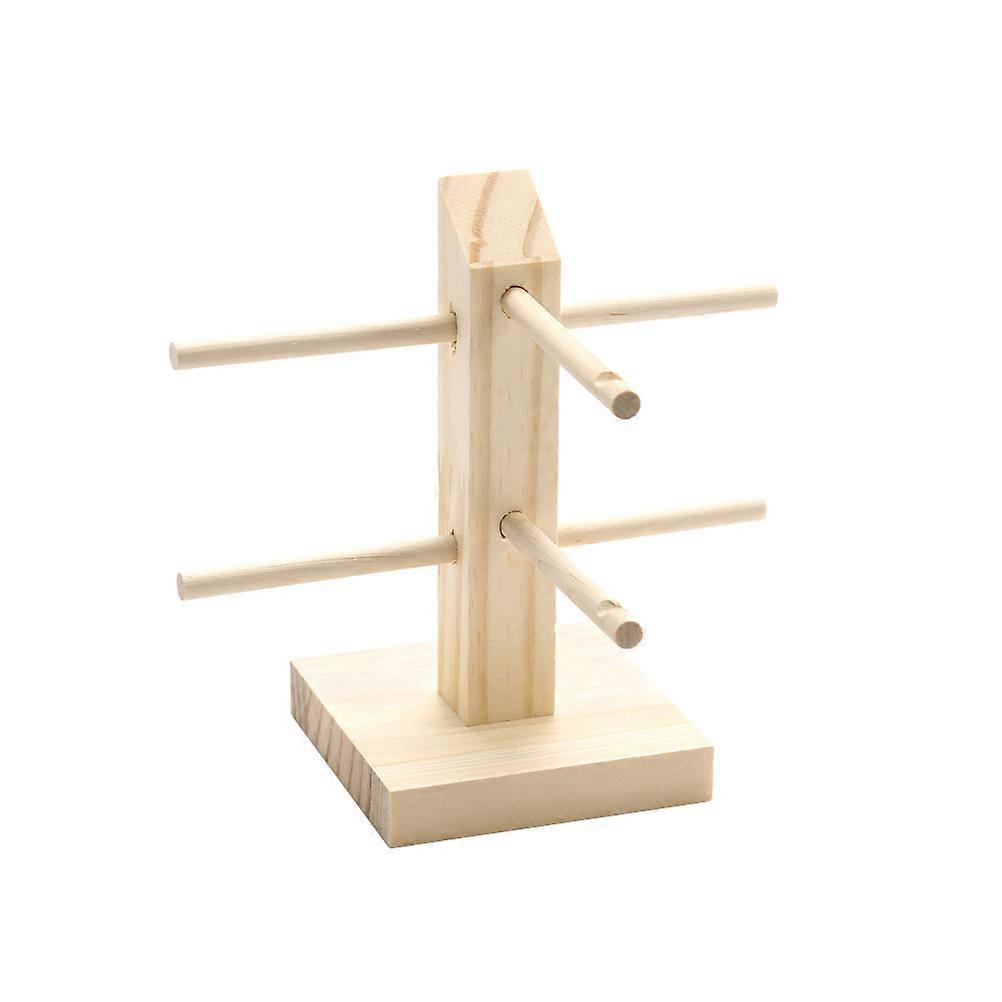 Sunglasses Display Rack Wooden Double Layer Organizer for 2Pcs Glasses