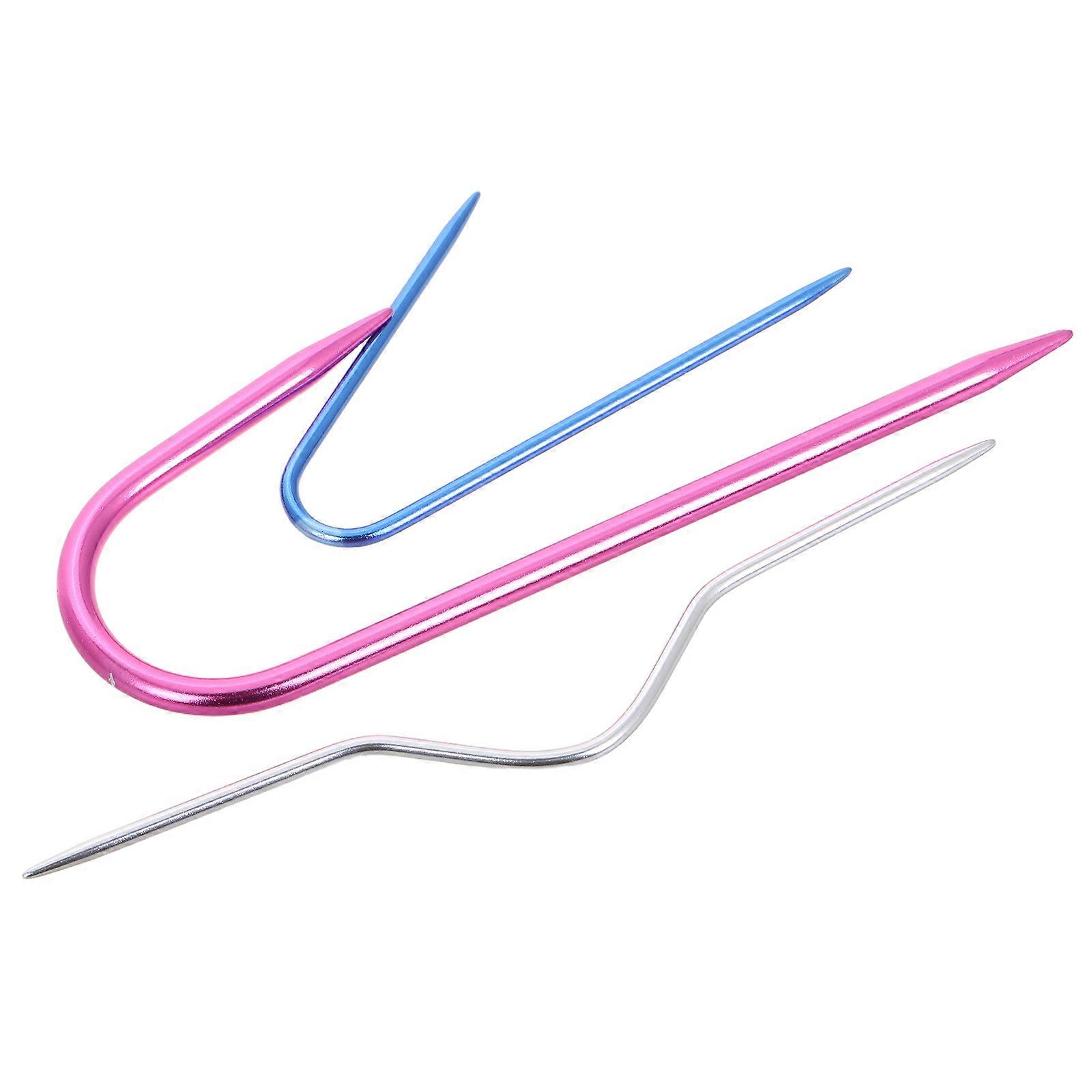 9Pcs Crochet U Shaped Needle Set for Knitting Aluminum Needles Assorted