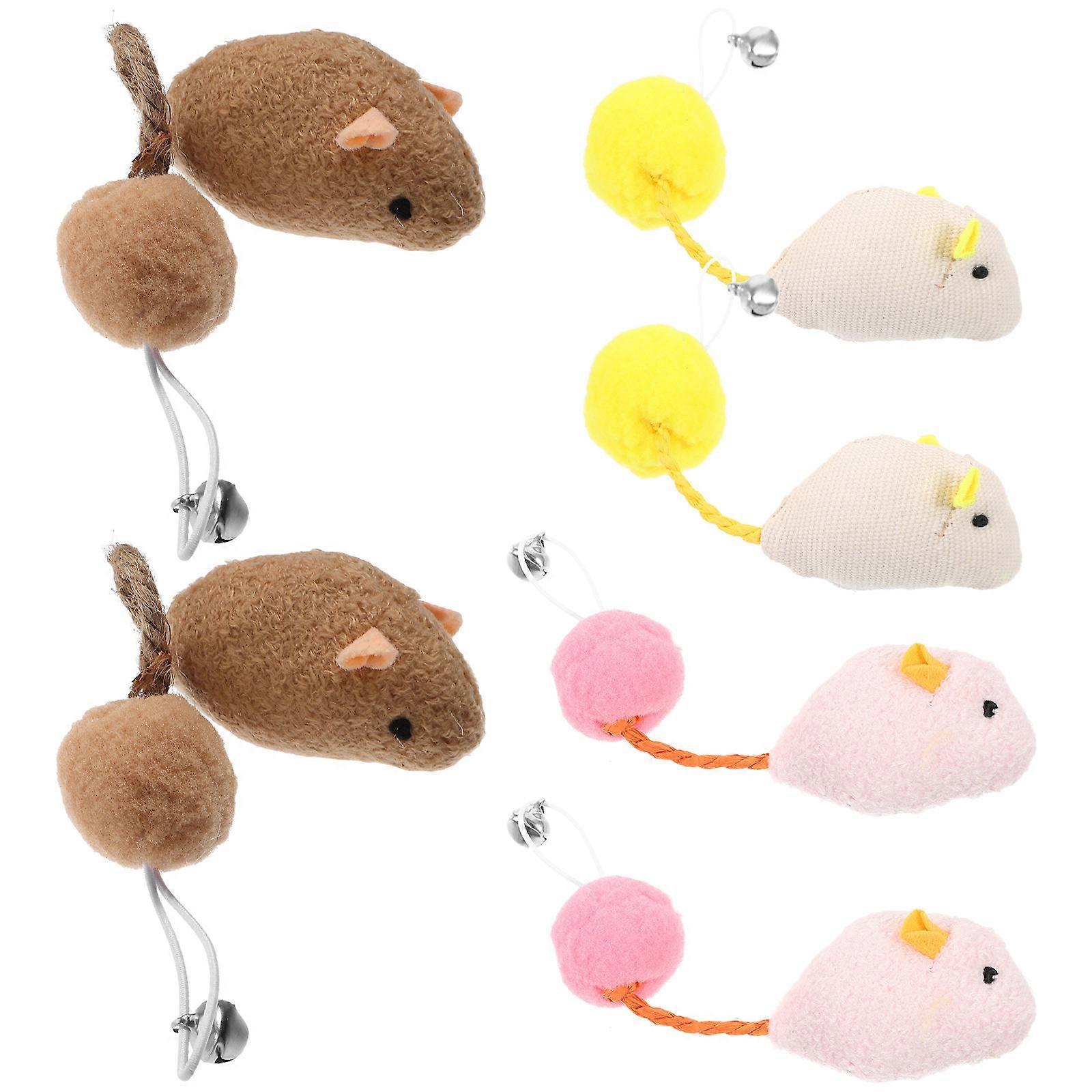 Interactive Cat Toy 30Pcs Cat Mouse Teasing Toy with Bell for Cats