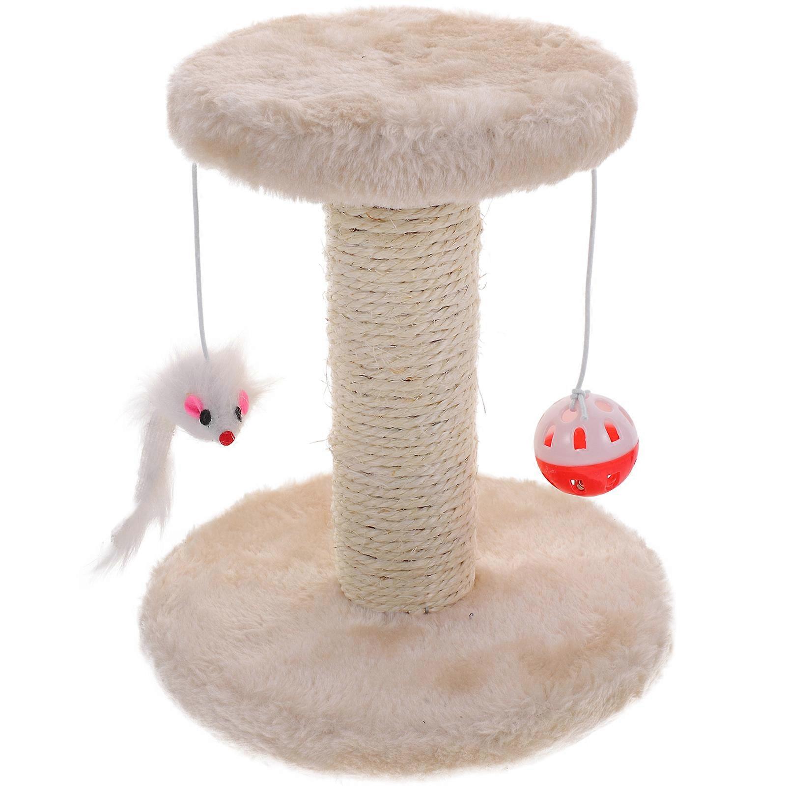 Indoor Cat Scratching Post Beige Kitten Claw Scratcher for Pets 3Pcs