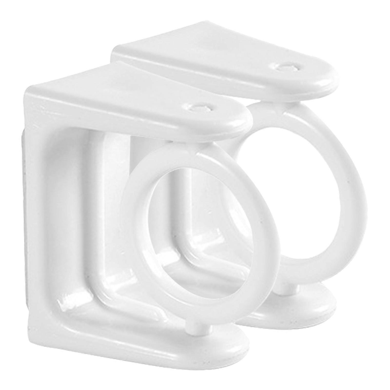 Bathroom Curtain Rod Brackets for Fixing Use White 6Pcs Plastic