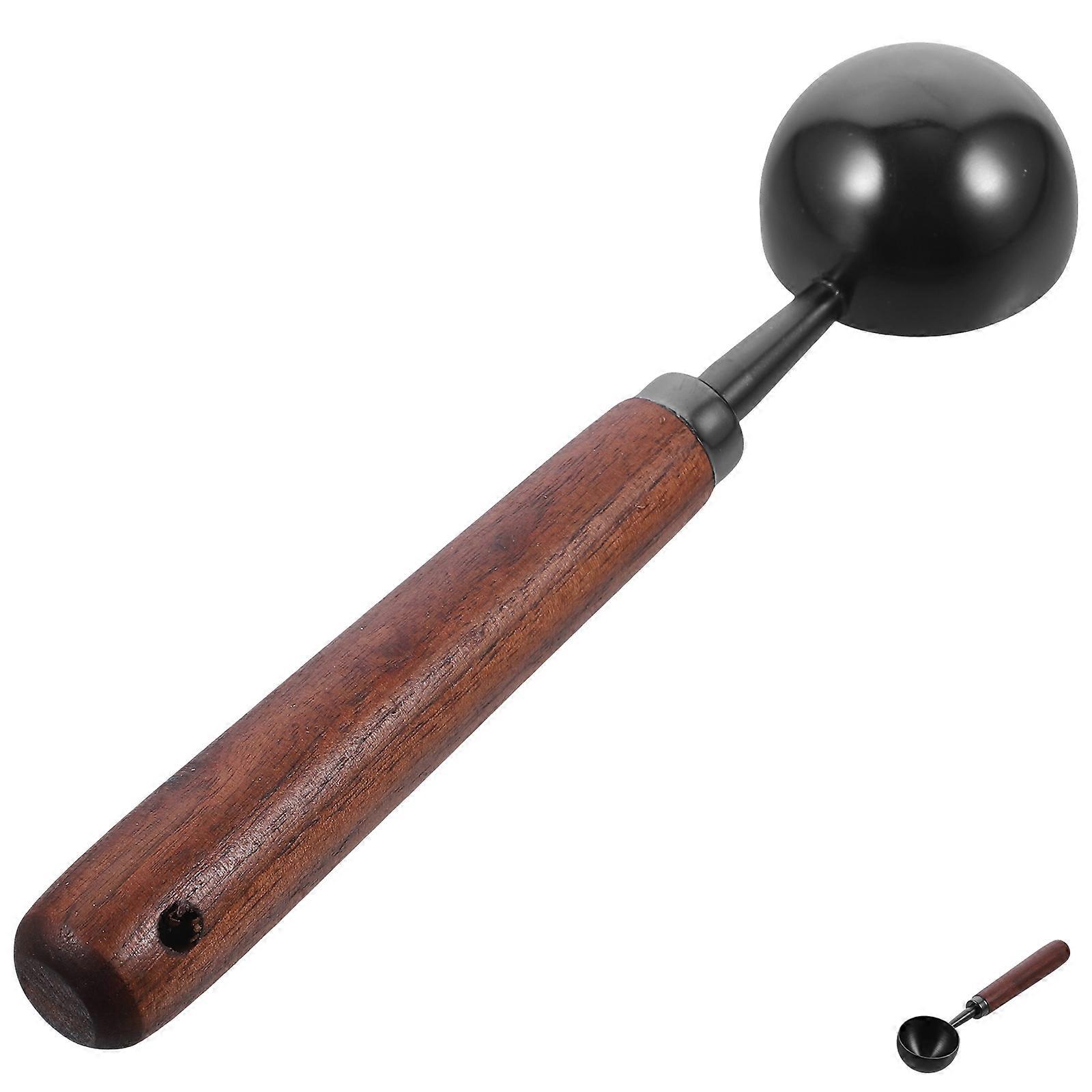 Wax Seal Spoon for Melting Wax Craft with Wooden Handle 2Pcs Retro Design