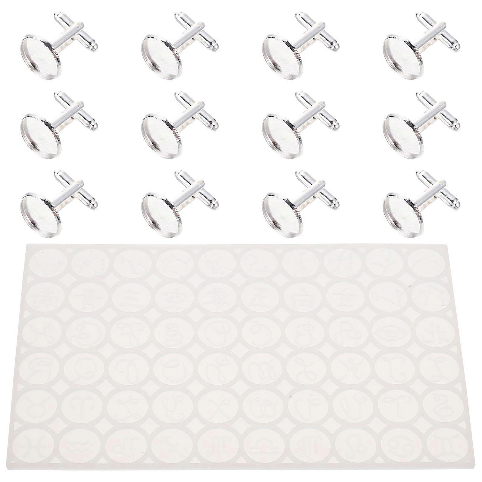 Shirt Cufflinks DIY Molds Silicone Mold for Crafting 1Set of Cuff-Links