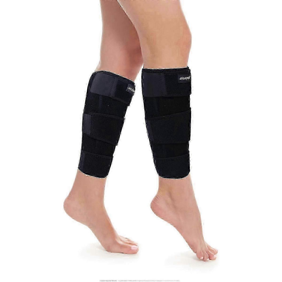 Calf Brace (Pair) - Adjustable Shin Splint Compression Support for Calf Pain Relief, Recovery