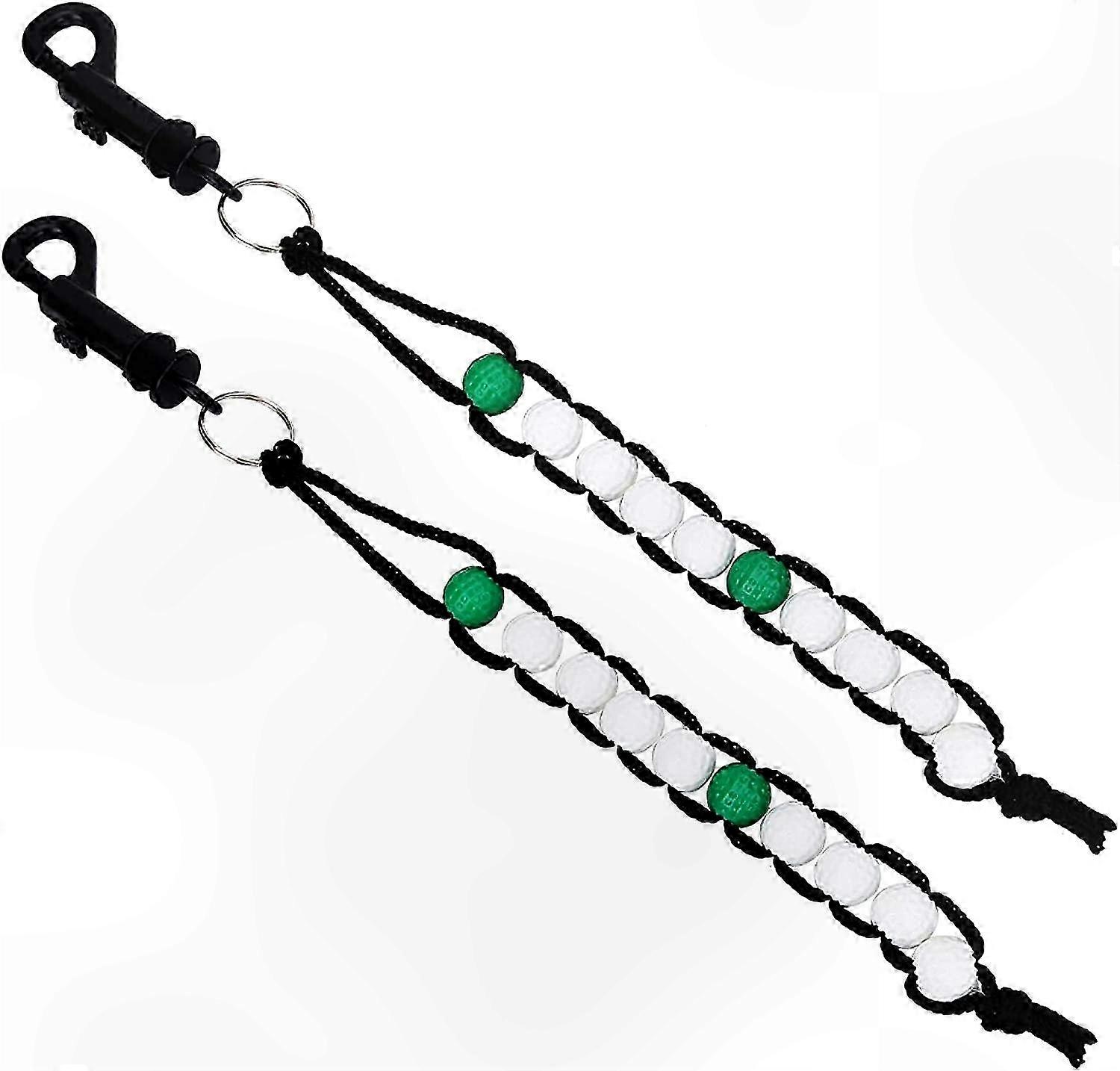 Golf Score Tracking Clips - 2 Pack Bead Markers for Stroke and Shot Counting