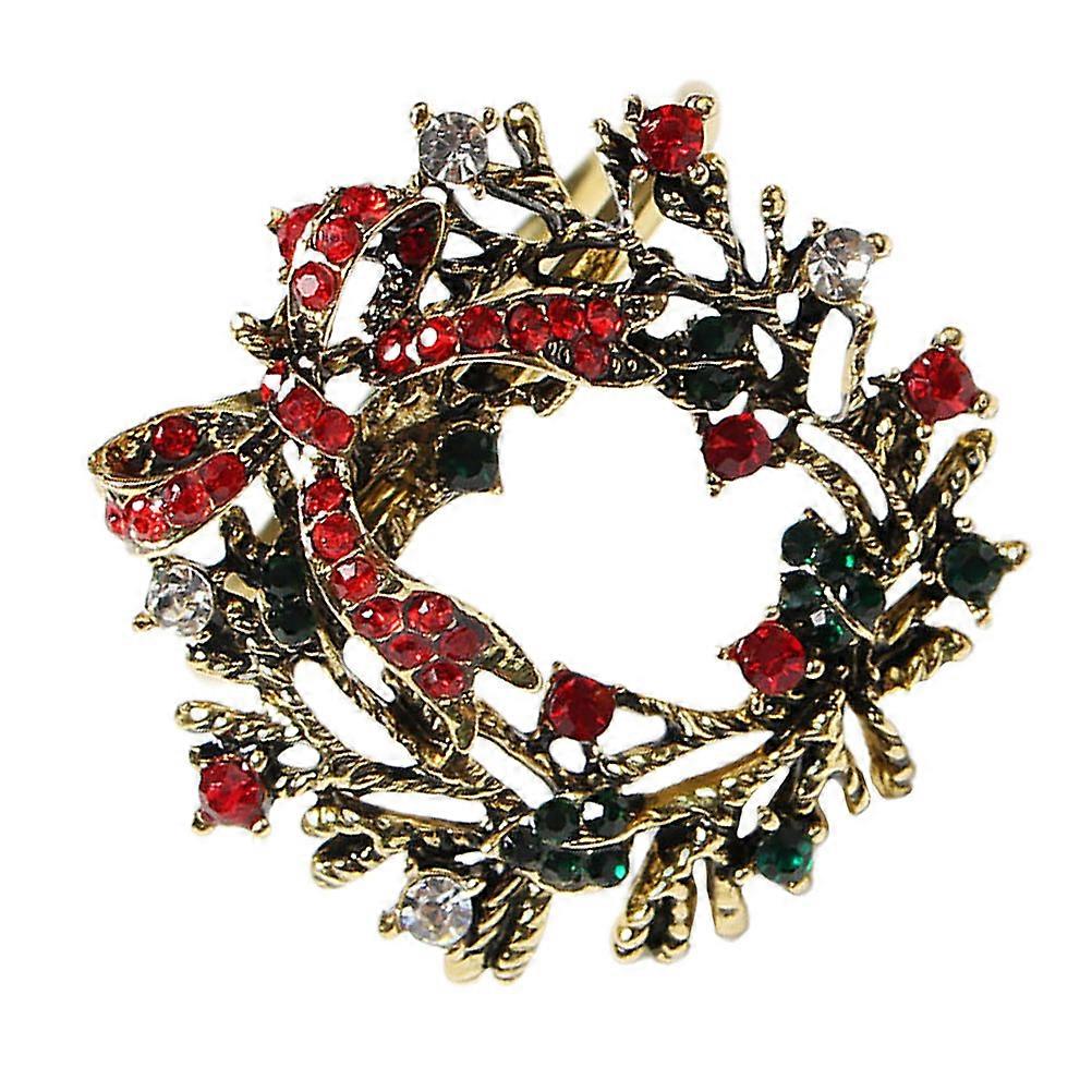 Alloy Napkin Ring Glitering Serviette Rings for Dining Table 2Pcs