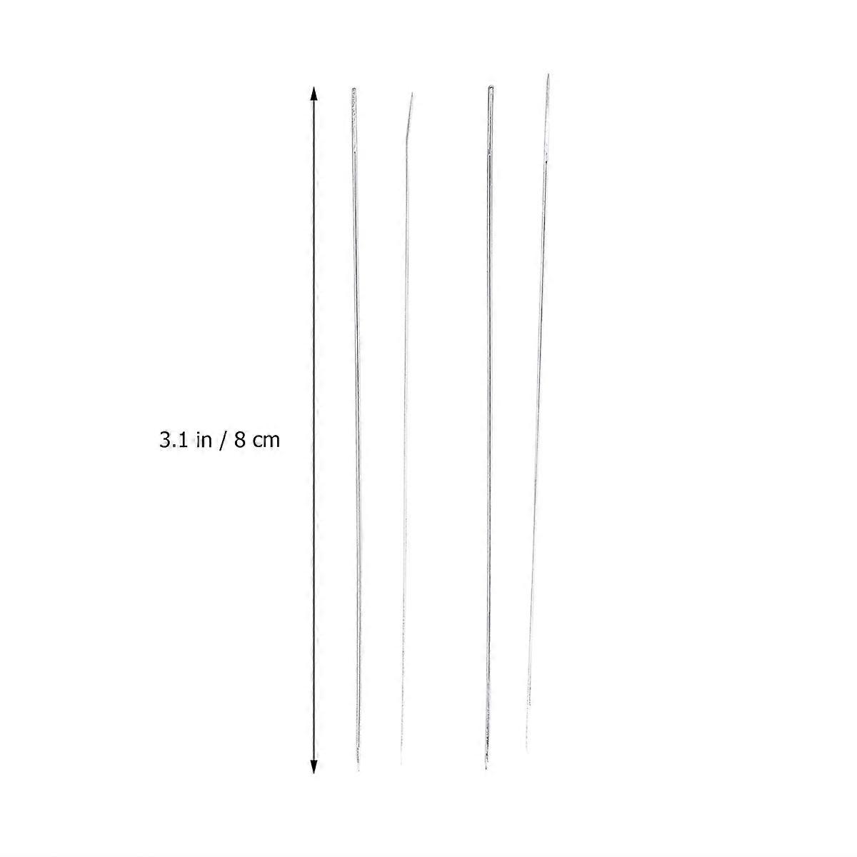 Sewing Needles Beading Needles Tool for Stitching Crafts 4Pcs Silver