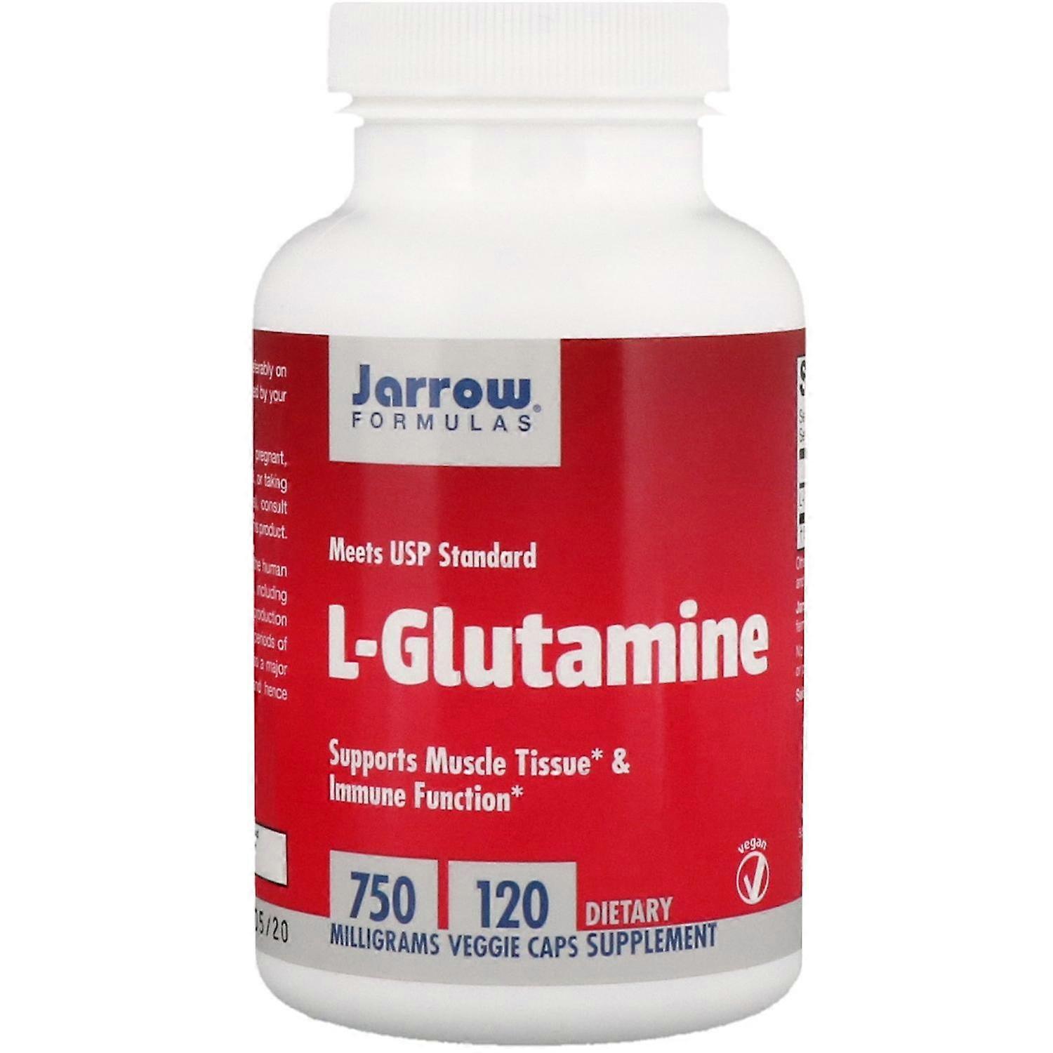 Jarrow Formulas, L-Glutamine, 750 mg, 120 Veggie Caps