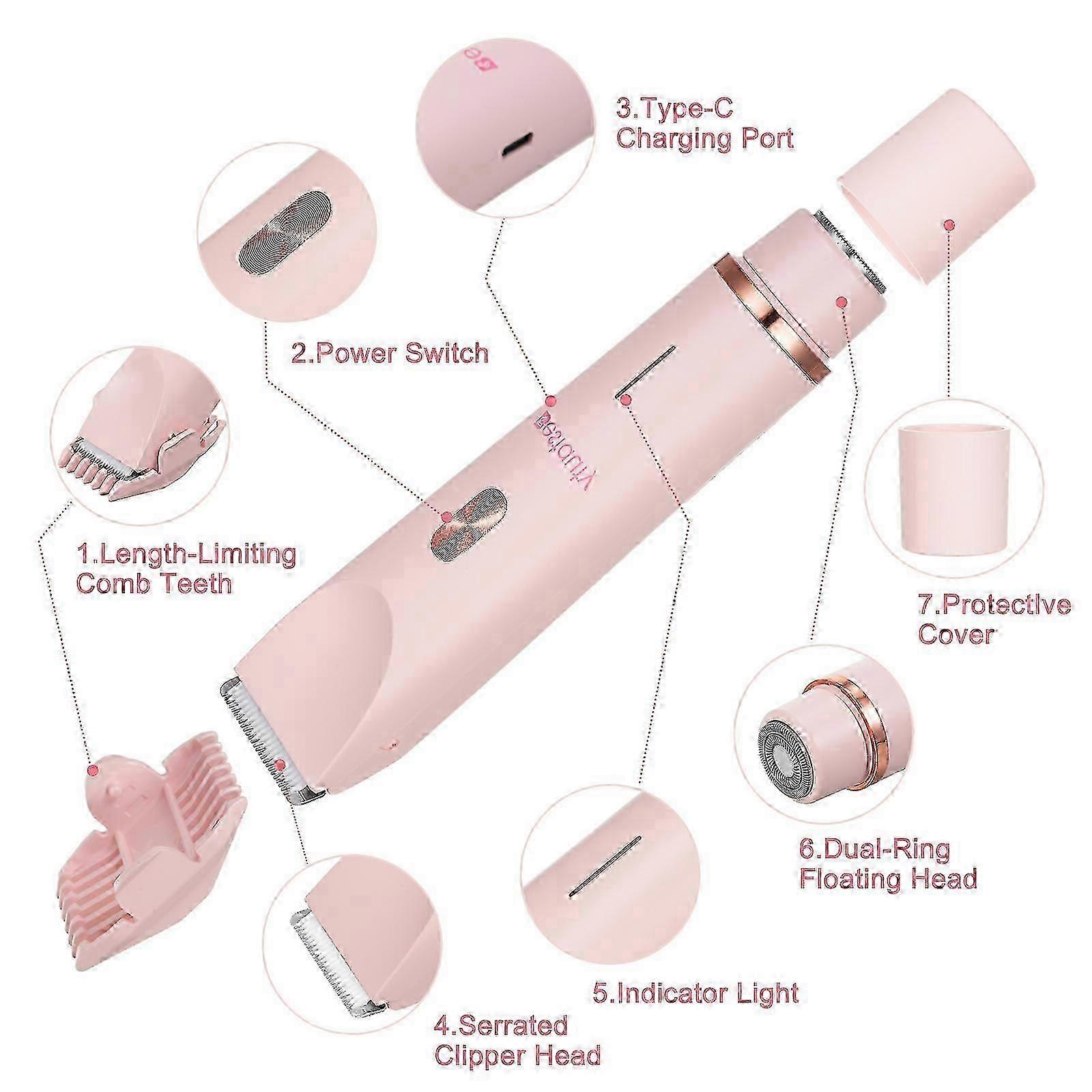 Rasoir pour femmes Partie Privée Épilation Rose Modèle : ZB-0236L