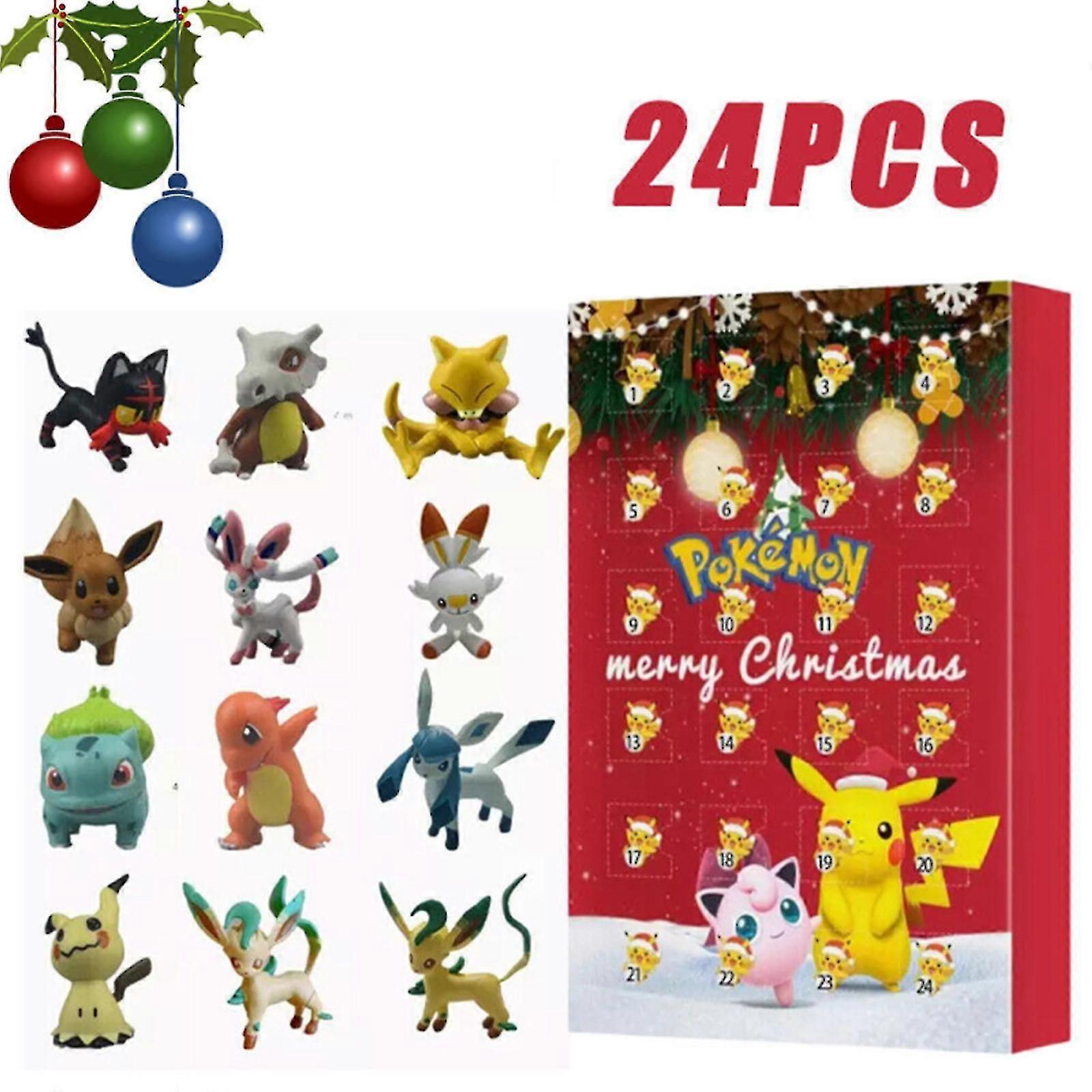 2025 Christmas Pokemon Figure 24 Days Countdown Advent Calendar Surprise Gift