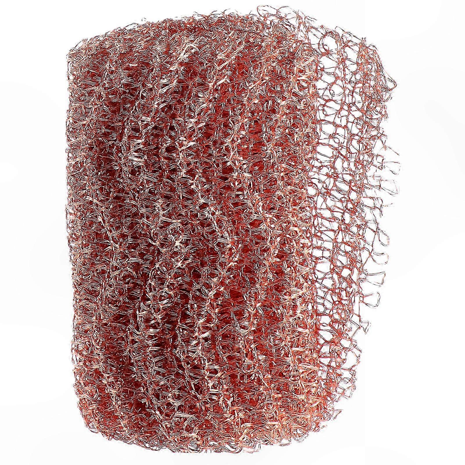 Copper Mesh Roll for Ventilation and Filtration - Durable Knitted Netting for Gaps and Crevices