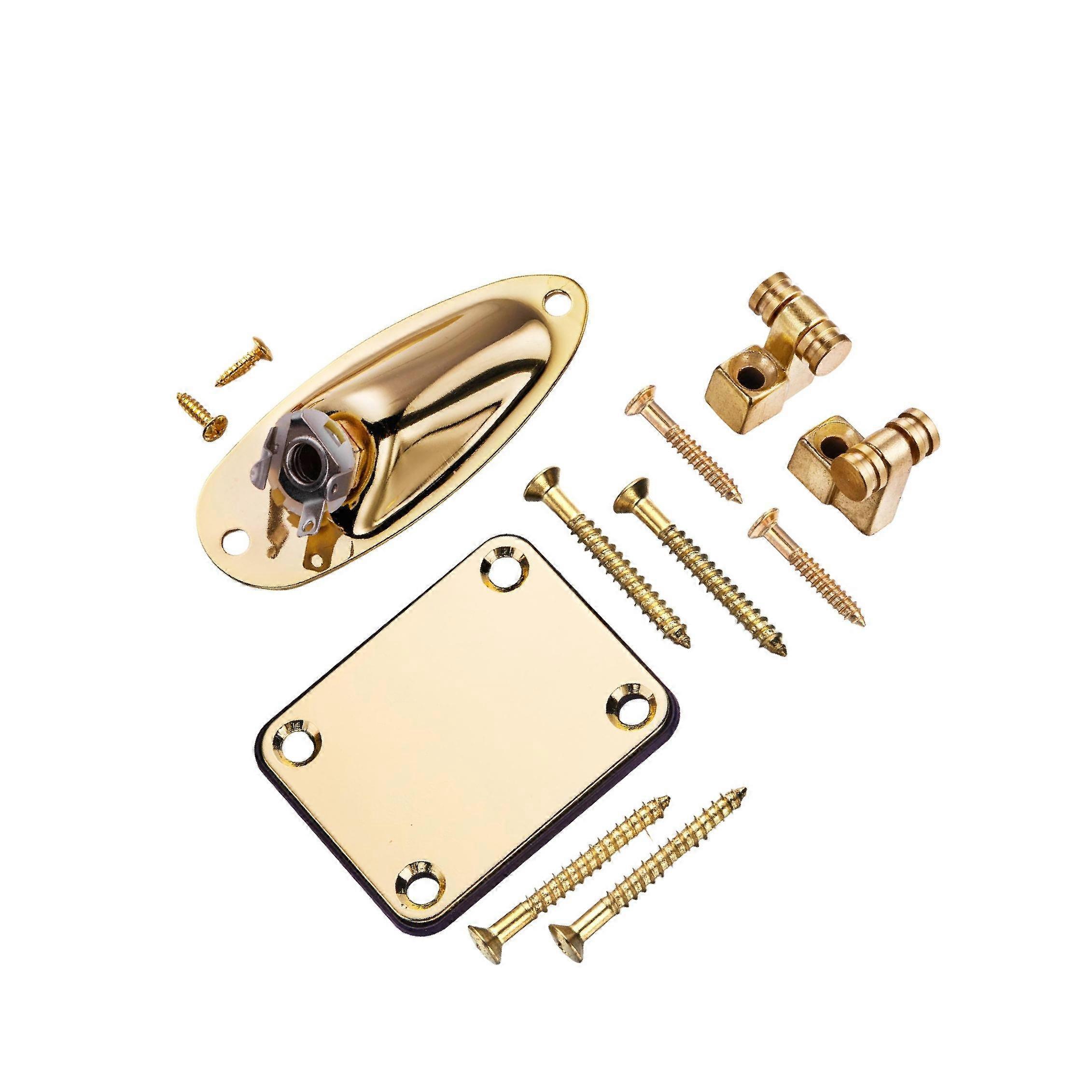 Guitar Roller String Tree Metal Hardware with Loaded for Jack Socket Plate Parts