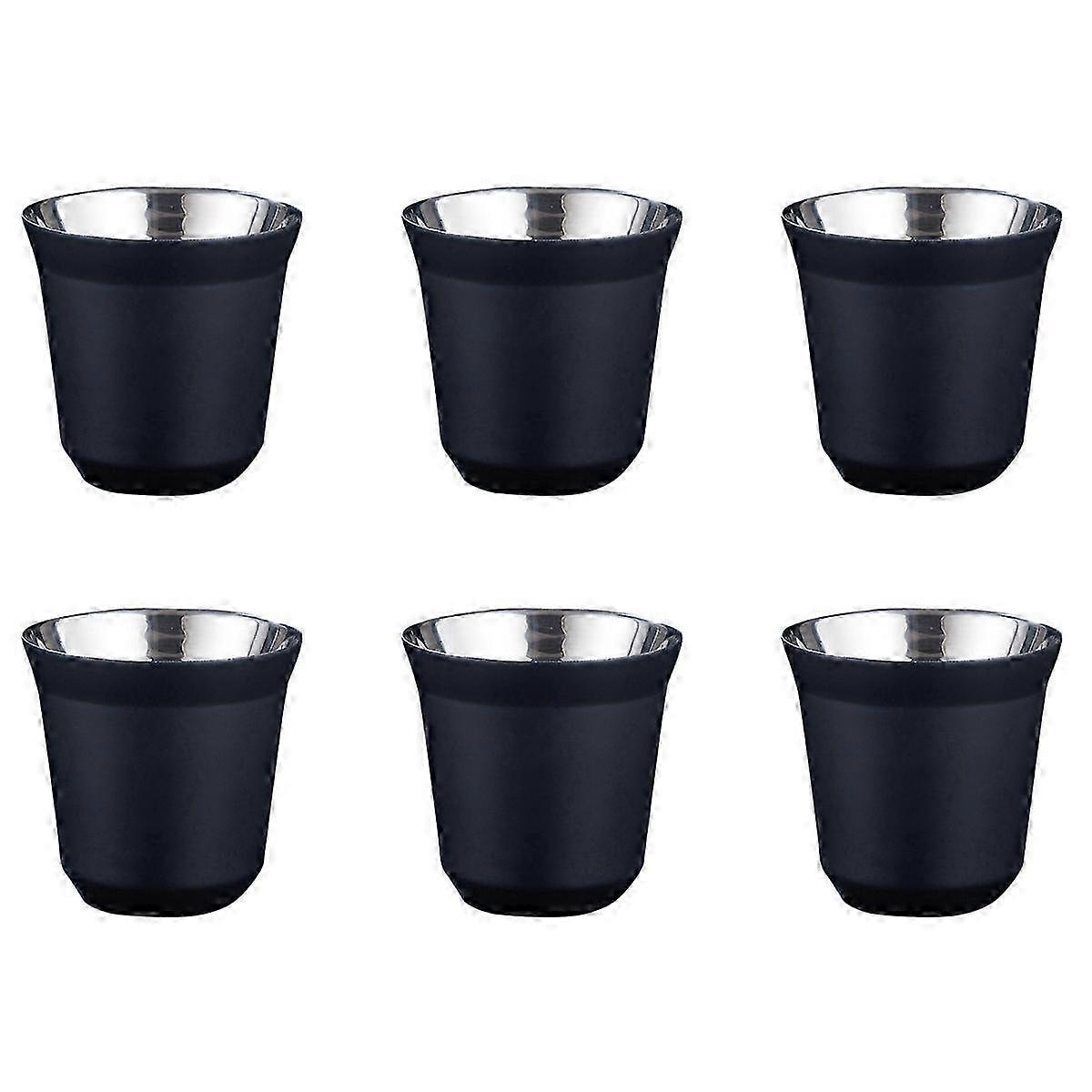 80 ml dobbeltvegget espressokopp i rustfritt stål med isolasjon, A