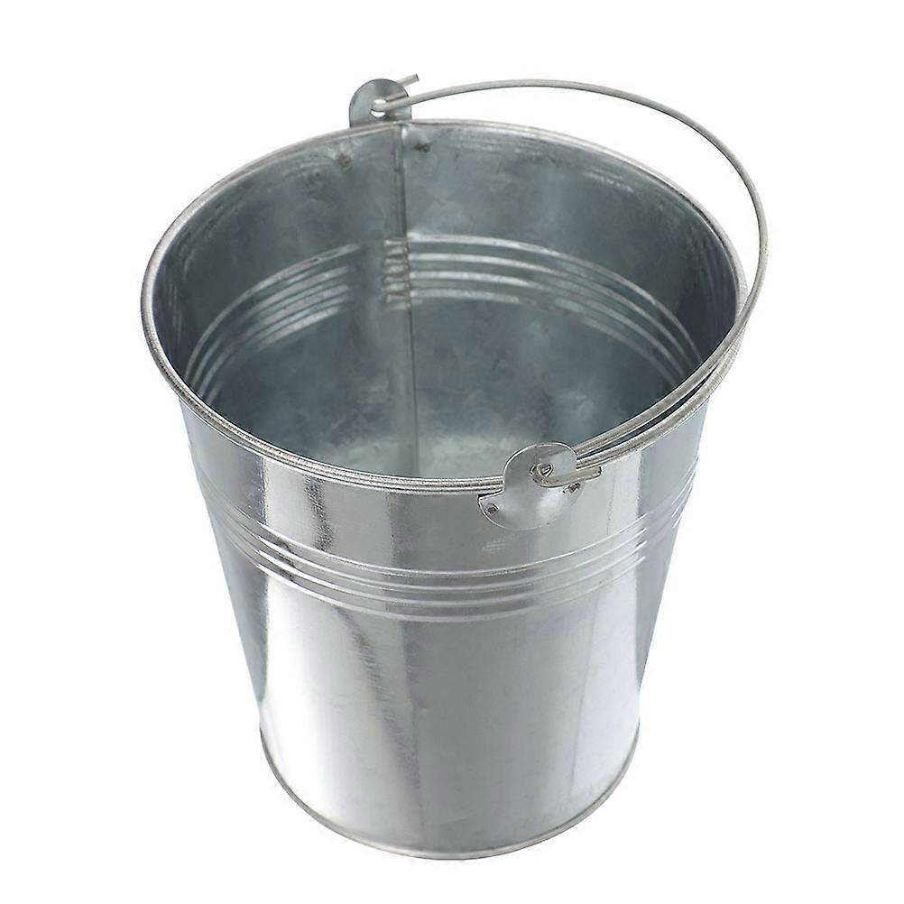 French Fries Holder Tinplate Mini Bucket for Storage Use 4Pcs Silver