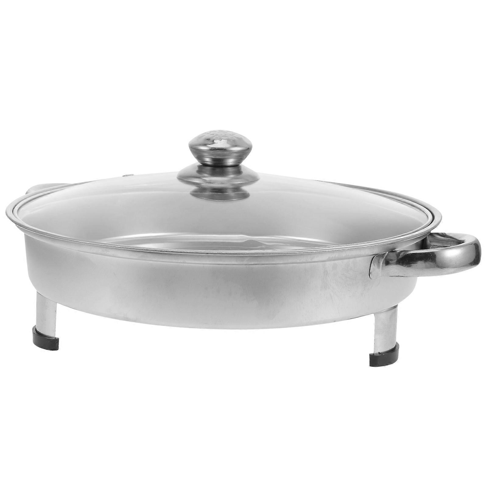 Buffet Warming Tray Stainless Steel Buffet Stove with Lid 2Pcs for Home