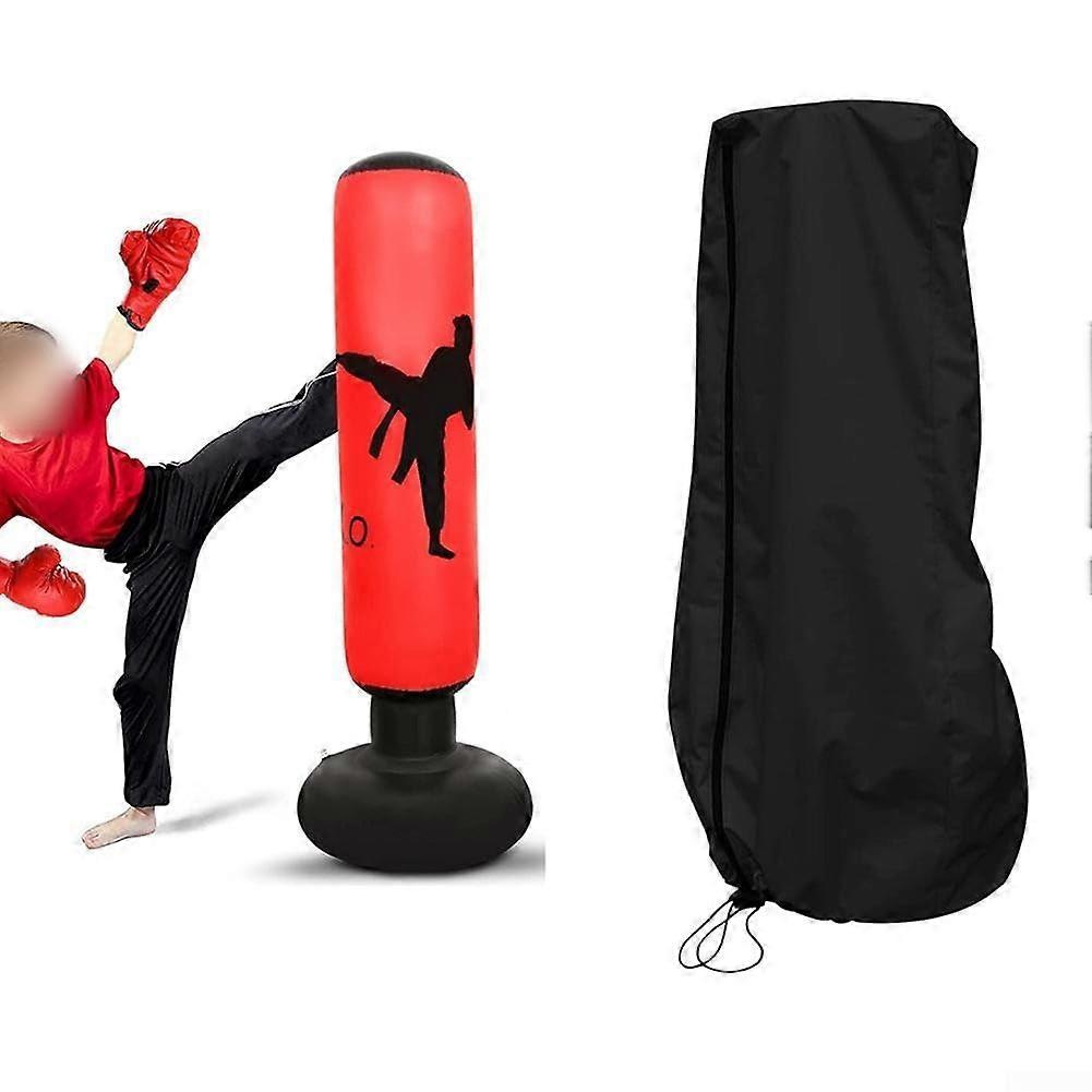 Punching Bag Cover Boxing Bag Protector Outdoor Watertight 210D 56x132cm Black Drawstring Freestanding