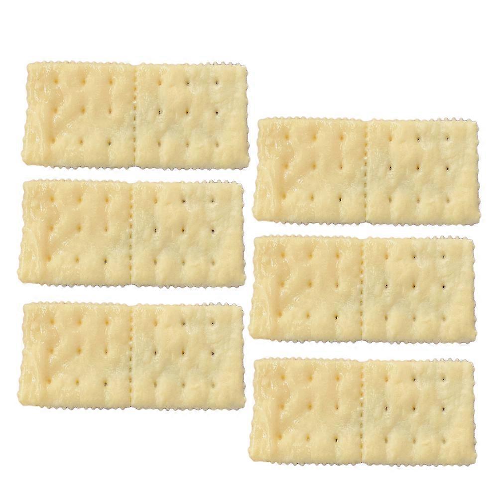 Simulation Cookie Decorative Biscuit Models for Decor 6Pcs PVC Material