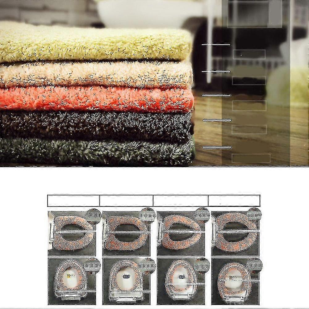 WC-Deckelabdeckungen für Badezimmer, weicher Plüschsitz Waschbarer Toilettendeckel Abdeckungen 39cmx49cm
