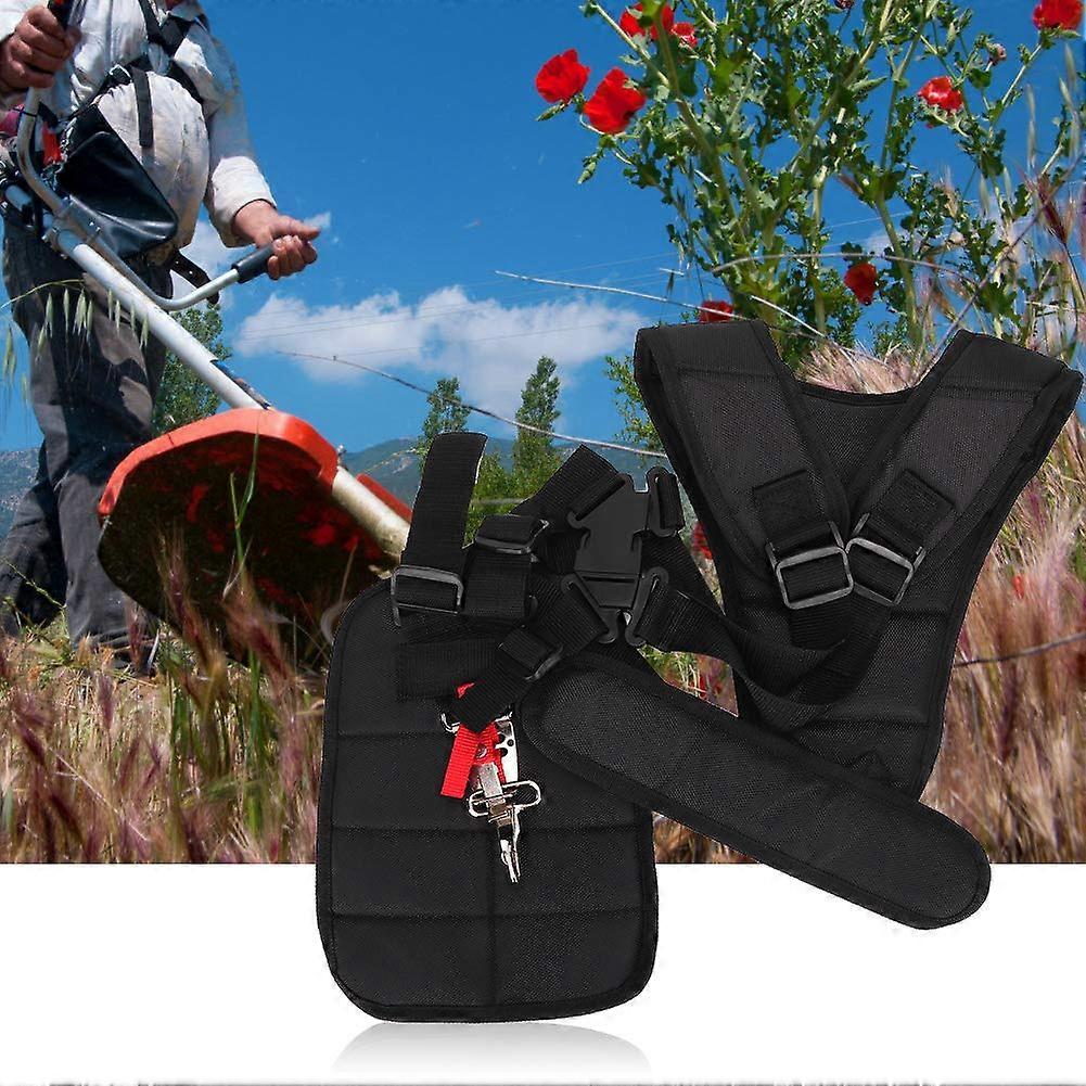 Double Shoulder Harness Strap Adjustable Nylon For Strimmer And Chainsaw Weight Distribution For Comfort