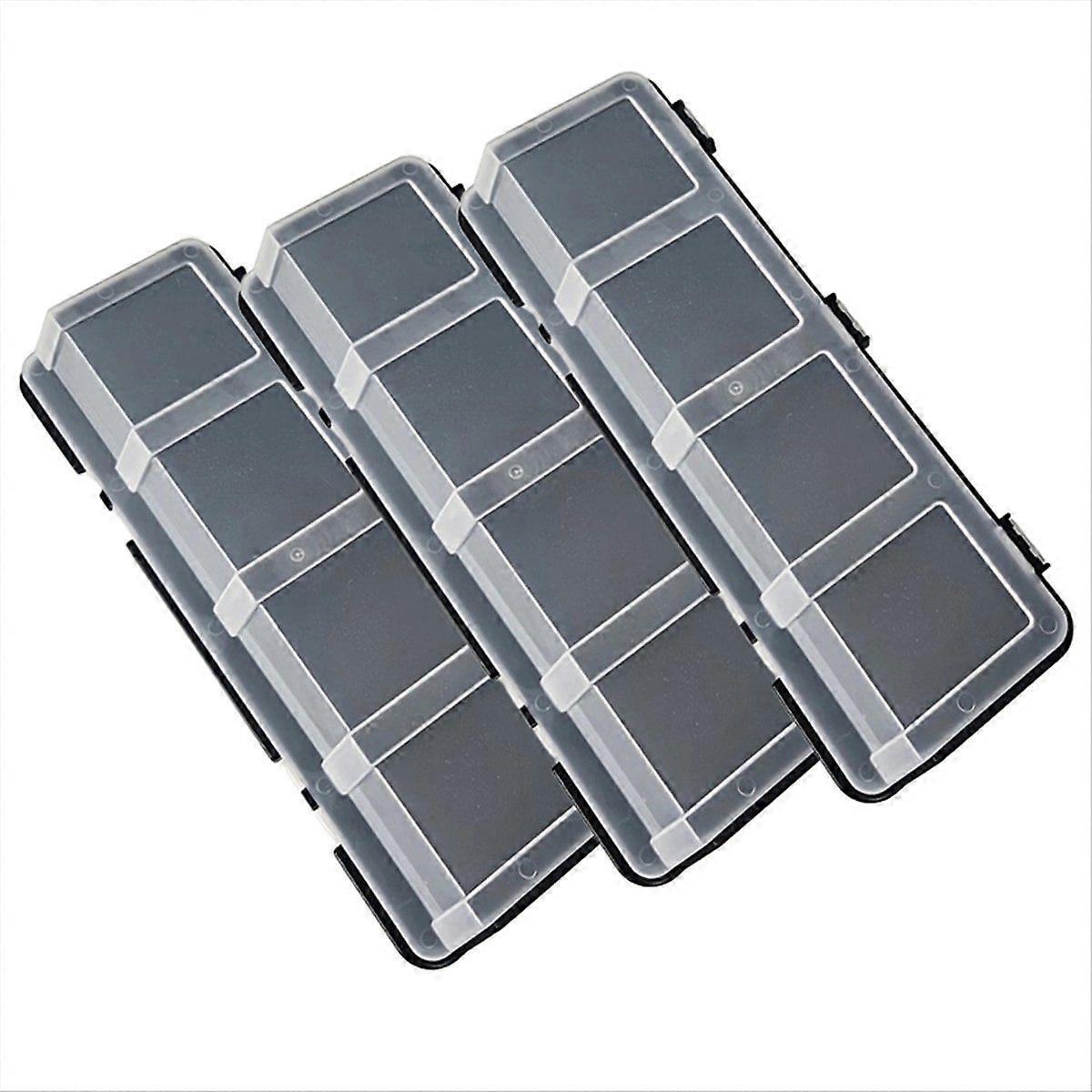 3Pcs Parts Storage Box Screw Organizer Box with 4 Compartment Tool