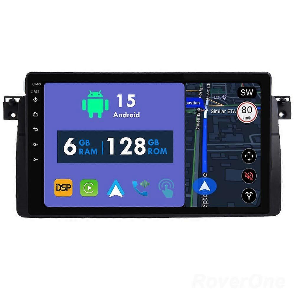 Car Radio 6G+128G CarPlay GPS Navigation Head Unit for BMW 3 Series E46 1998 - 2006 Android Auto Bluetooth Stereo Touch Screen