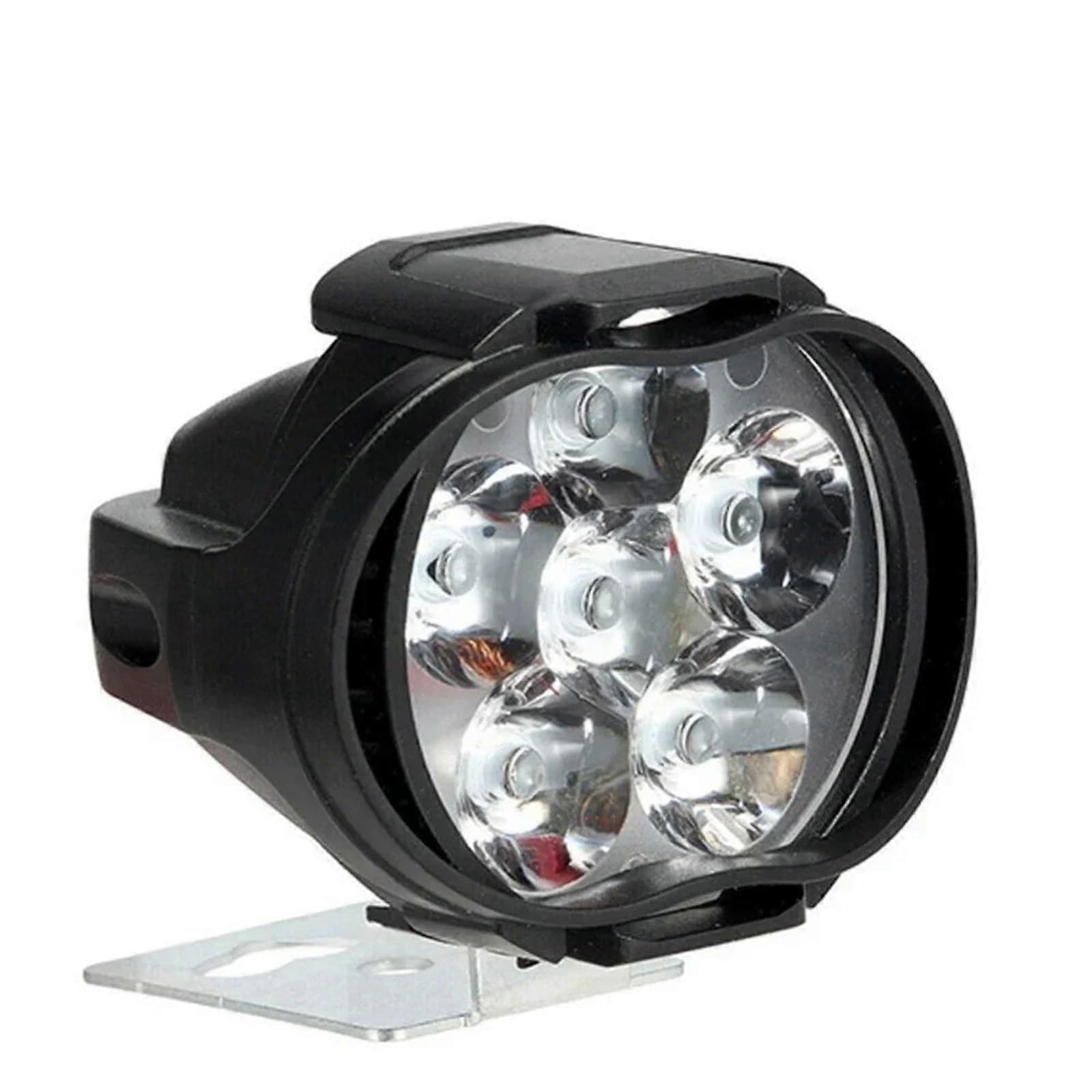 Motorcycle Headlight Universal 6 LED Front Spot Fog Light With Switch For Modified Vehicles
