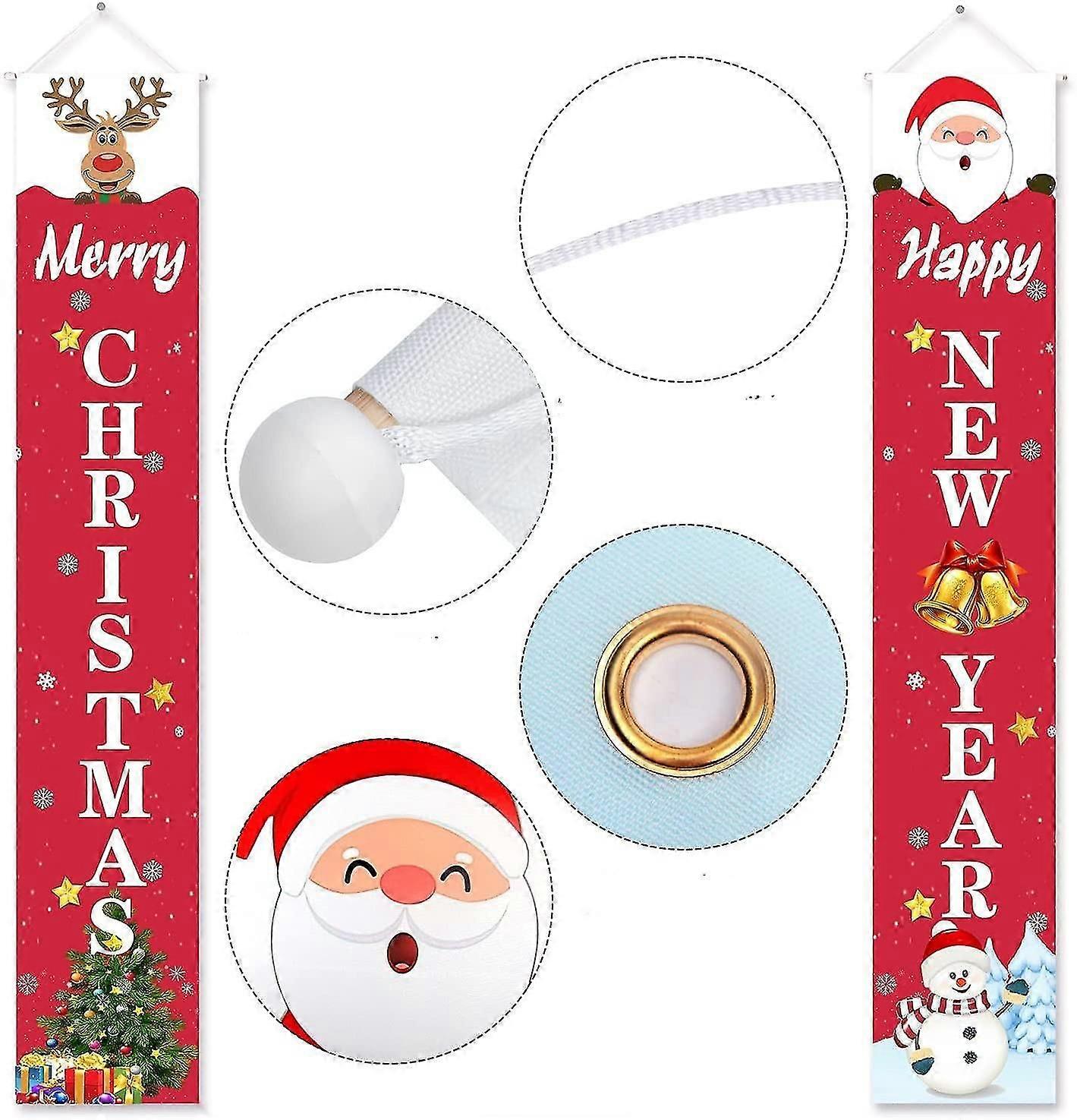 Χριστούγεννα κρεμαστή πόρτα banner Χριστούγεννα στολίδια παντρεύονται Χριστουγεννιάτικες διακοσμήσεις για το σπίτι υπαίθρια Χριστούγεννα Natal Decor