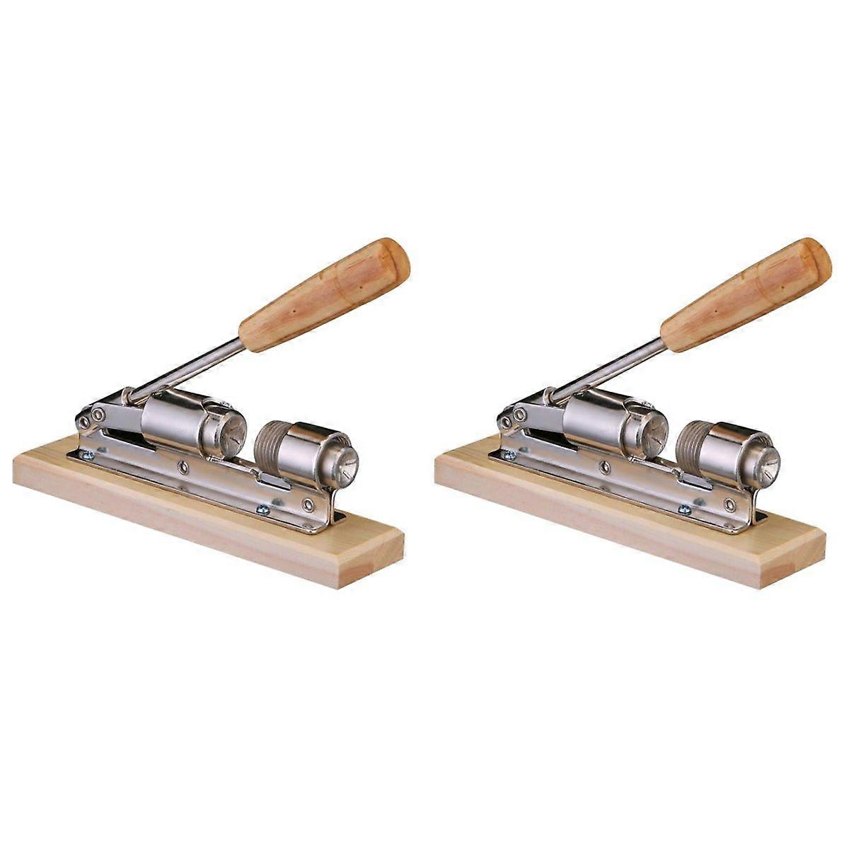 2pcs Stainless Steel Nutcracker Mechanical Sheller Walnut Nutcracker Nut Opener