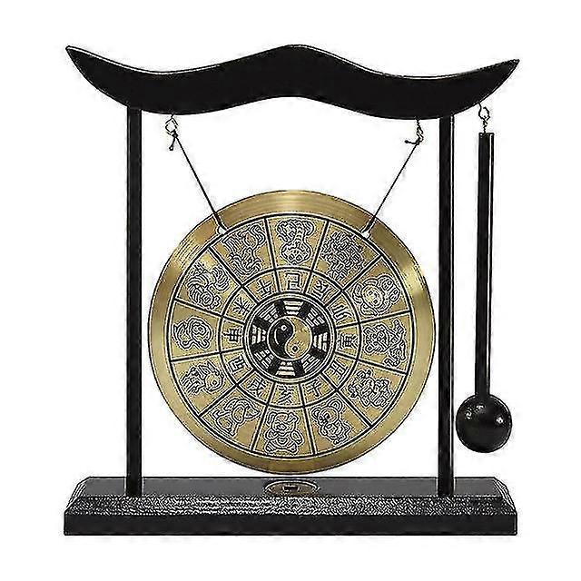 Μίνι επιτραπέζιο γκονγκ επιτραπέζιο κρουστό όργανο κύμβαλα κρουστών πνευστών γκονγκ με το σφυρί για το δώρο Housewarm διακόσμησης σπιτιών διακόσμησης σπιτιών