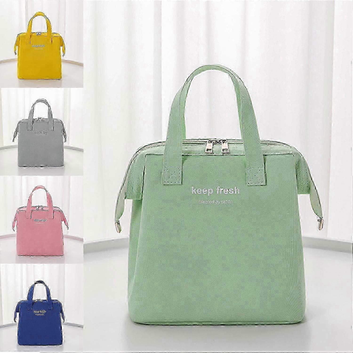 Portable Insulated Thermal Lunch Bag Picnic Food Tote Bag,Green New-Arrival