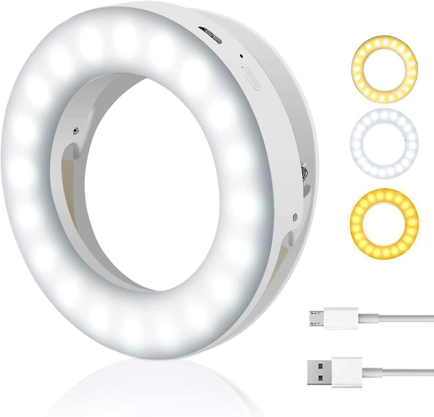 Selfie Light, Selfie Light Ring, 40 Led Light Ring With , Mobile Phone Light Ring With Usb Rechargeable