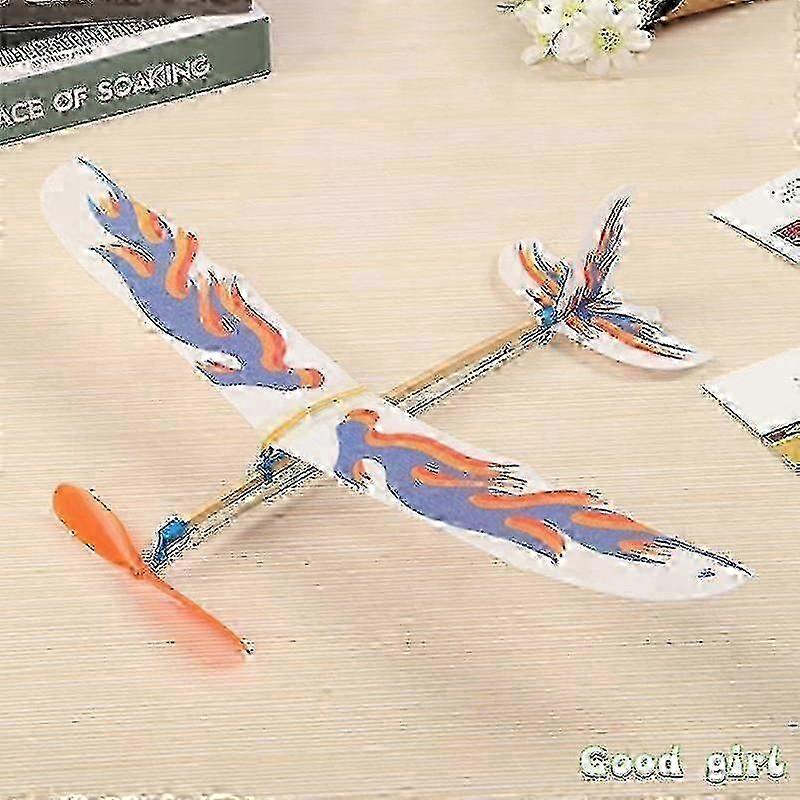 DIY Elastic Rubber Band Powered Flying Glider Planes - Hand Thrown Foam Glider Models