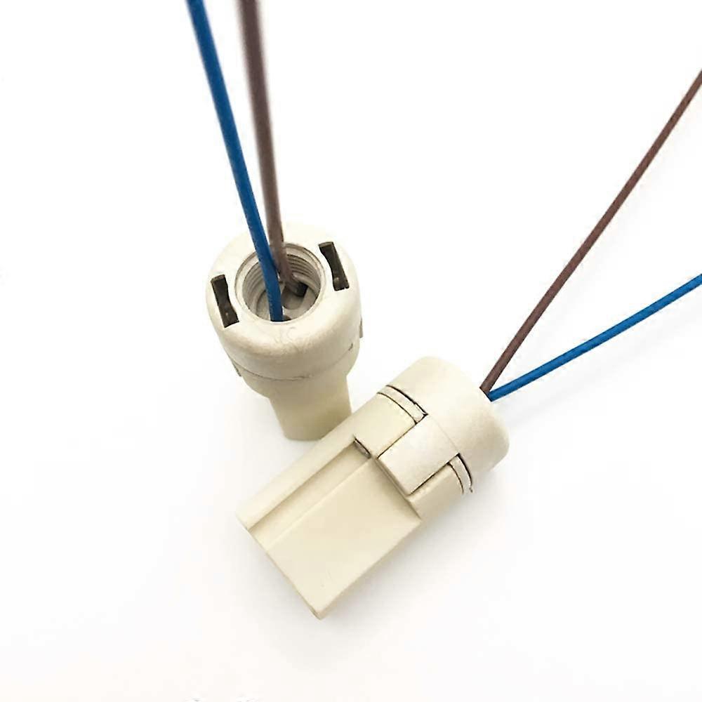 Porcelain G9 LED Light Socket, 6 Pieces, Lamp Holder With 15cm Wire, G9 Socket With Back Cover