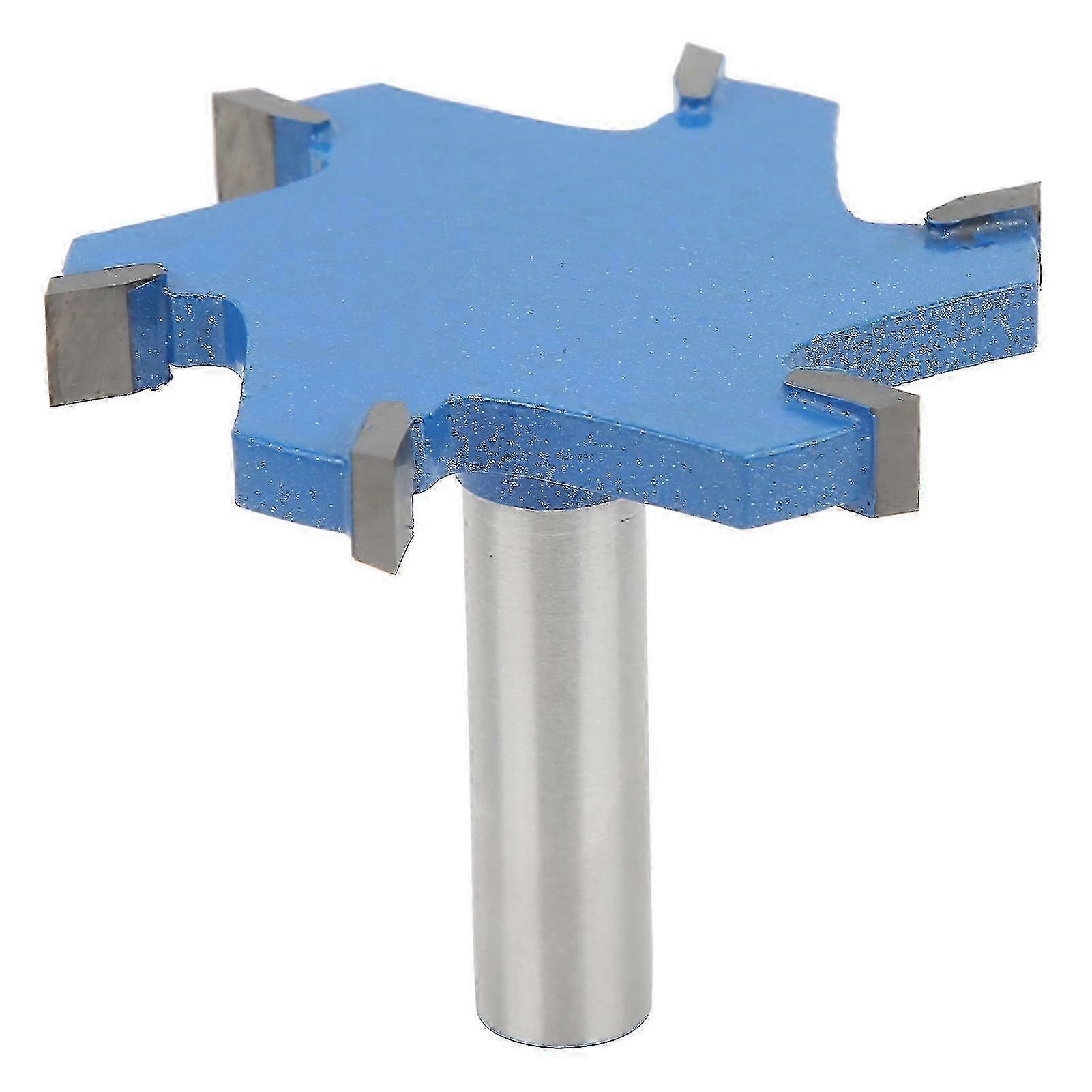 12mm Shank T-Shaped Milling Cutter with 6 Teeth for Woodworking - Router Bit Tool